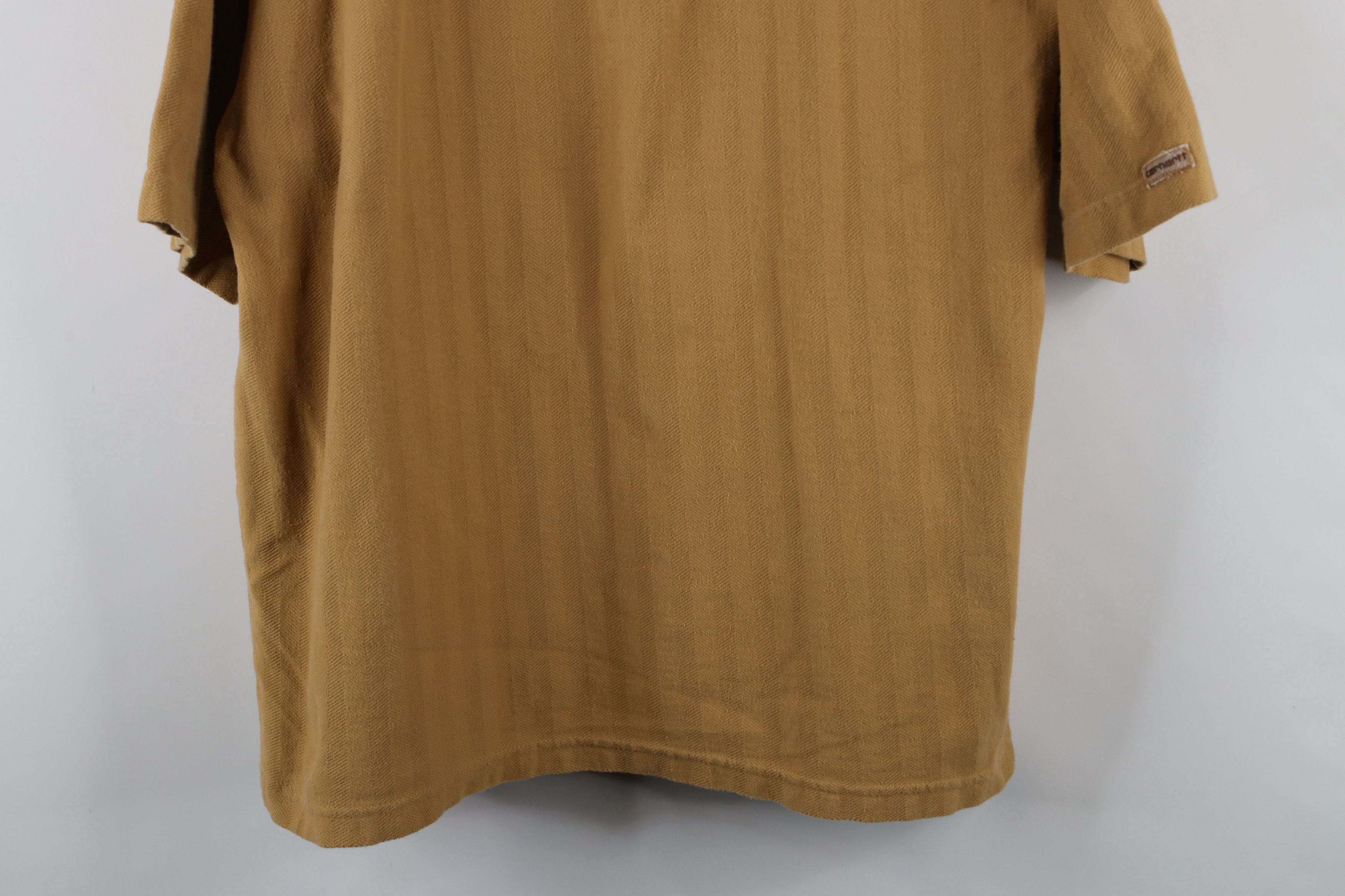 Carhartt × Vintage Vintage 90s Carhartt Herringbone Heavyweight Henley T-Shirt Size US XXL / EU 58 / 5 - 3 Thumbnail