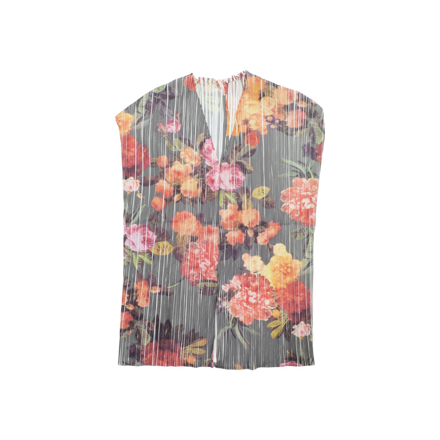 Issey Miyake 90’S ISSEY MIYAKE PLEATS PLEASE FLORAL TANK TOP VEST SHIRT Size L / US 10 / IT 46 - 1 Thumbnail