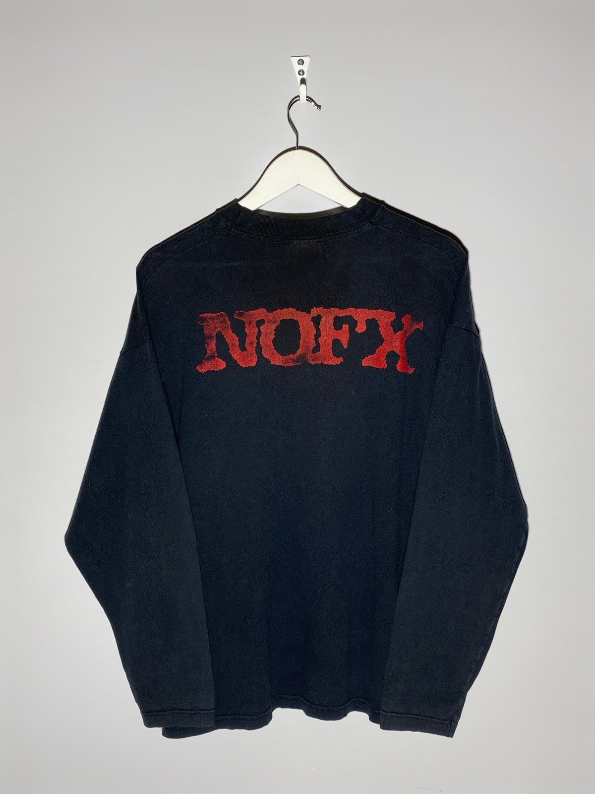 Band Tees × Vintage Vintage 90s NOFX Punk In Drublic Screen Stars Tag Longsleeve Size US XL / EU 56 / 4 - 2 Thumbnail