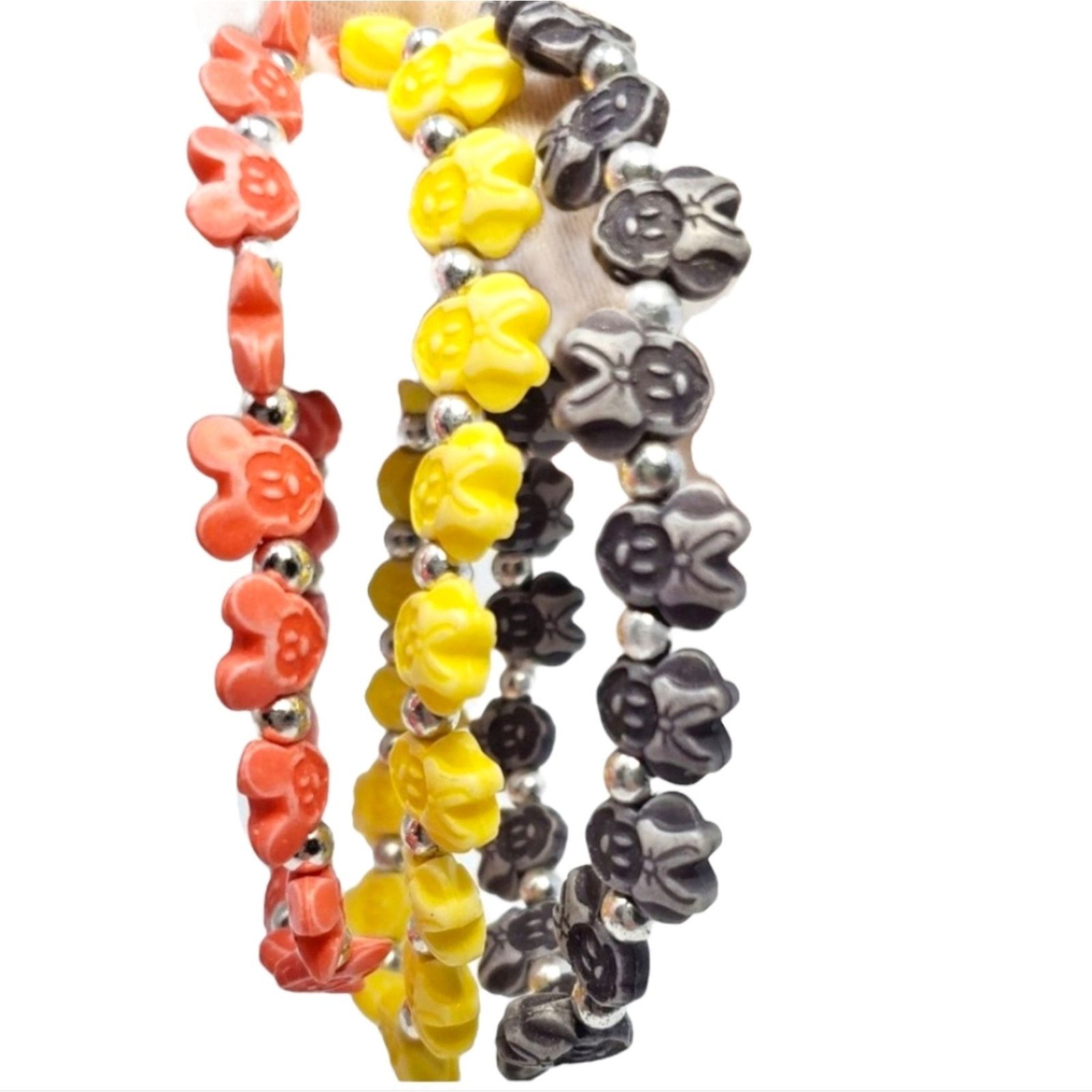 Disney Disney Mickey and Minnie Mouse Beaded Bracelet Set Size ONE SIZE - 1 Thumbnail
