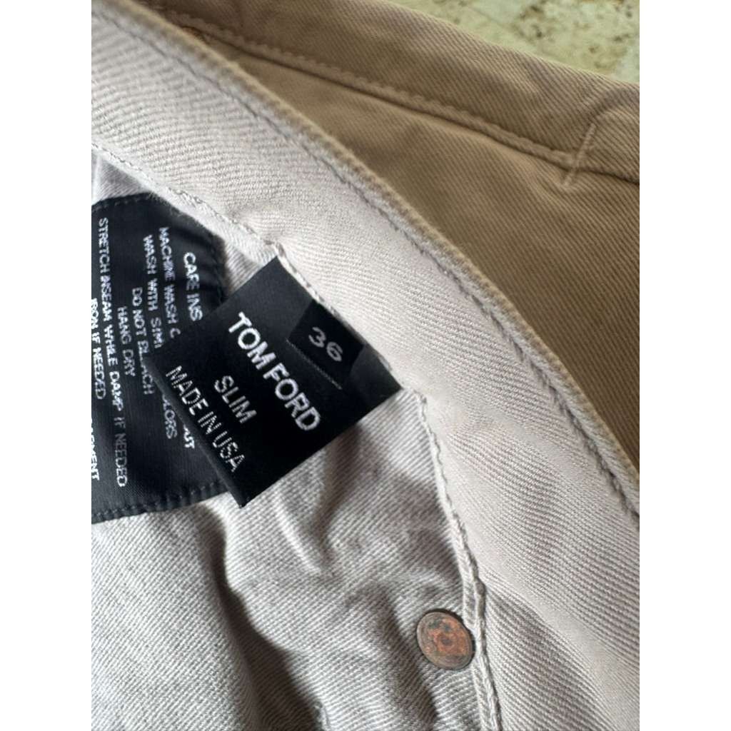 Tom Ford o1rshd1 Slim Fit Corduroy Jeans in Pale Stone Size US 36 / EU 52 - 11 Thumbnail