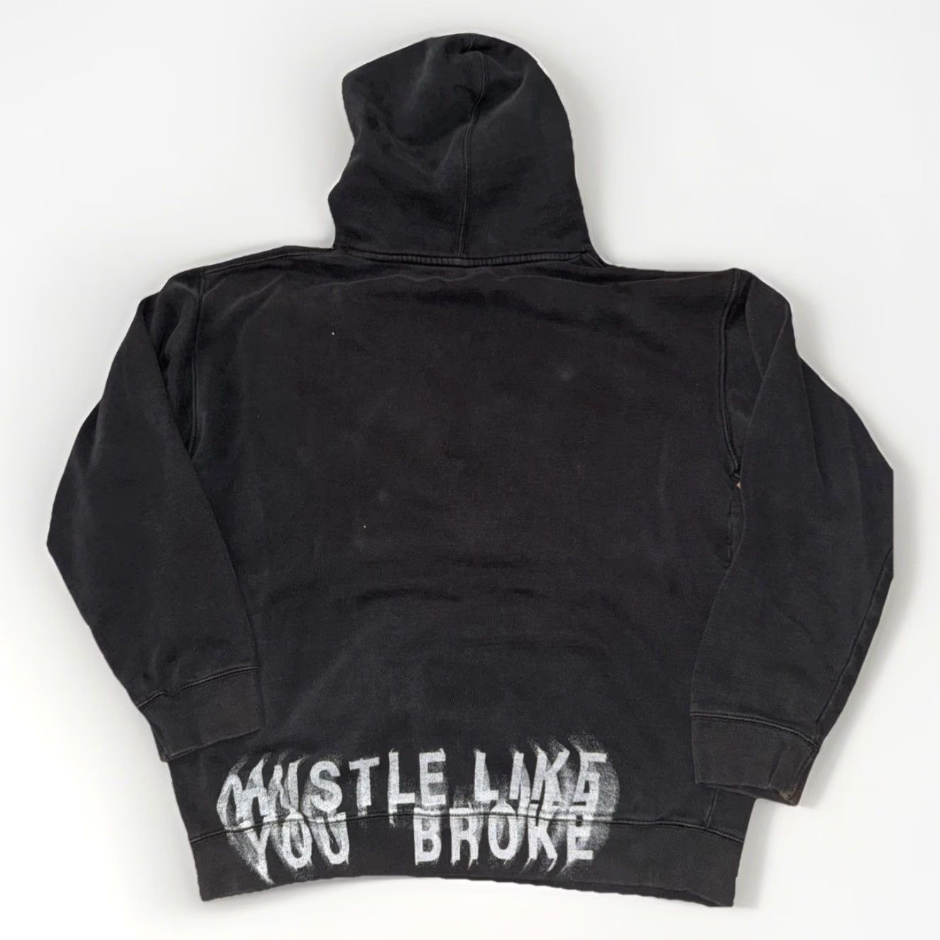 Vintage TDE Hoodie Black L Hustle Like Your Broke Pullover Men Graphic Print 23x25 Top Dawg Entertainment Size US L / EU 52-54 / 3 - 4 Thumbnail