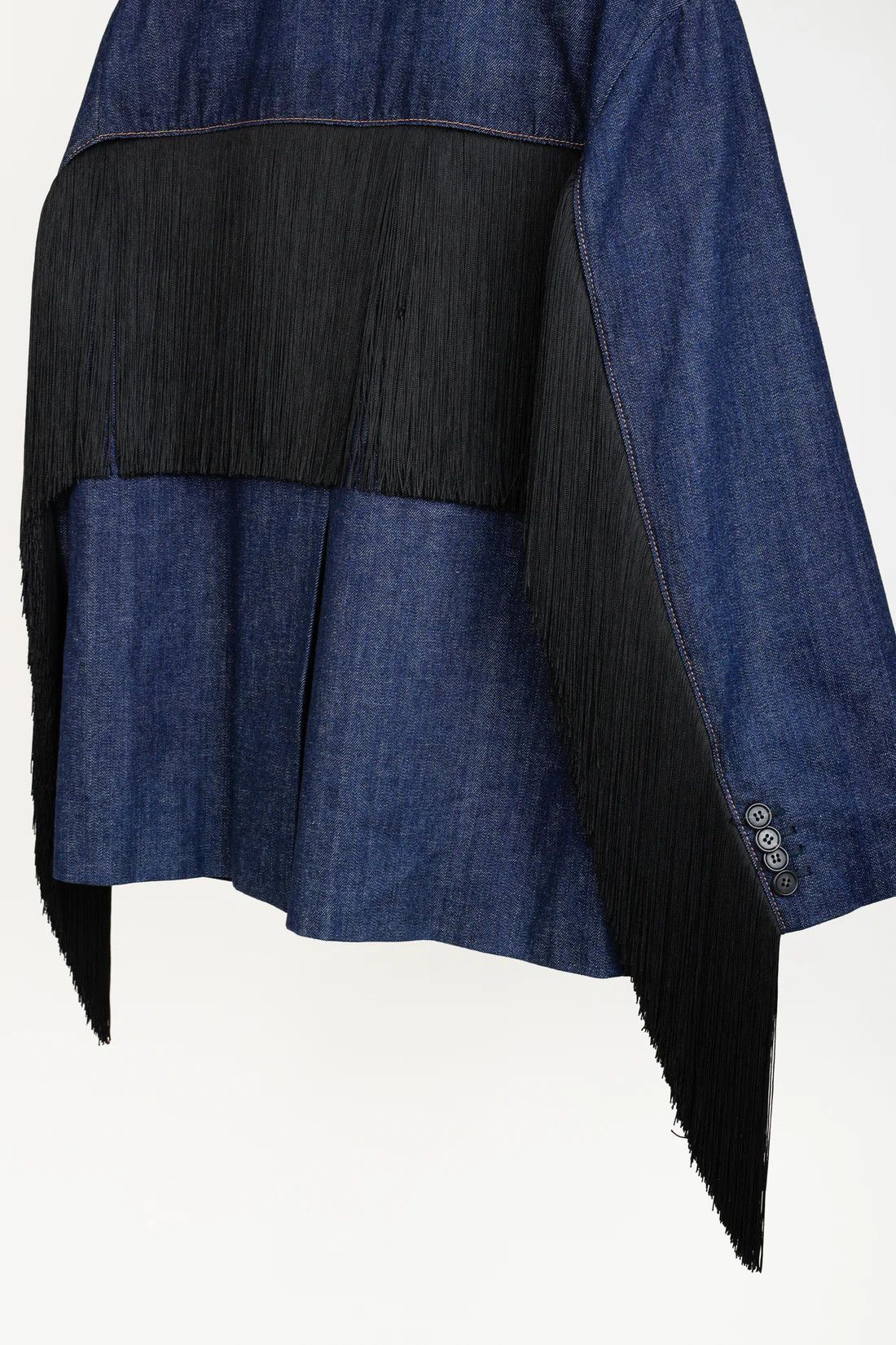 Prada Prada 2020 Runway Denim Fringe Blazer Size M / US 6-8 / IT 42-44 - 9 Thumbnail