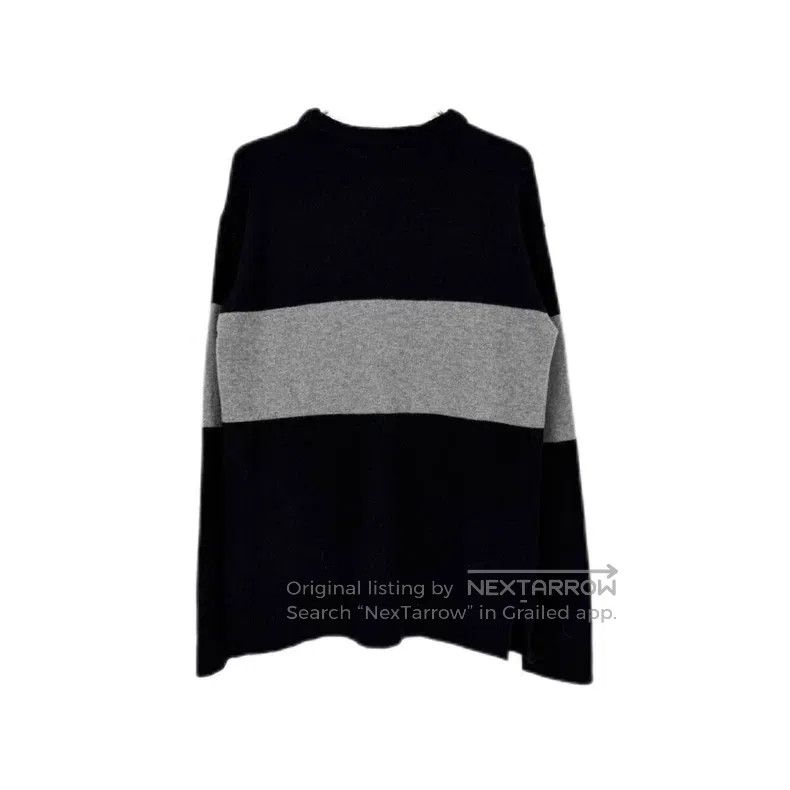 Loewe Loewe Black and grey wide striped embroidered logo wool sw Size L / US 10 / IT 46 - 2 Thumbnail