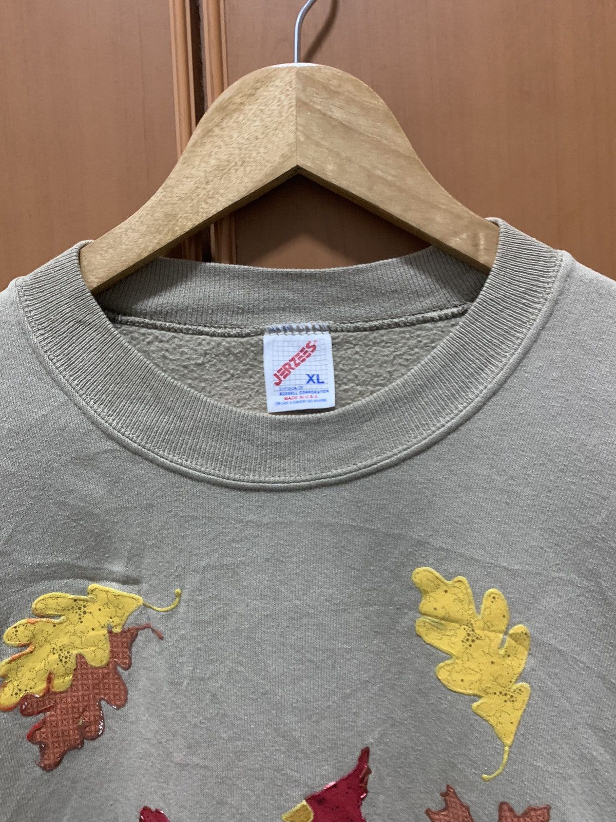 Jerzees Vintage Jerzees Art Cardinal Bird Autumn Leave Sweatshirt Size US XL / EU 56 / 4 - 5 Thumbnail
