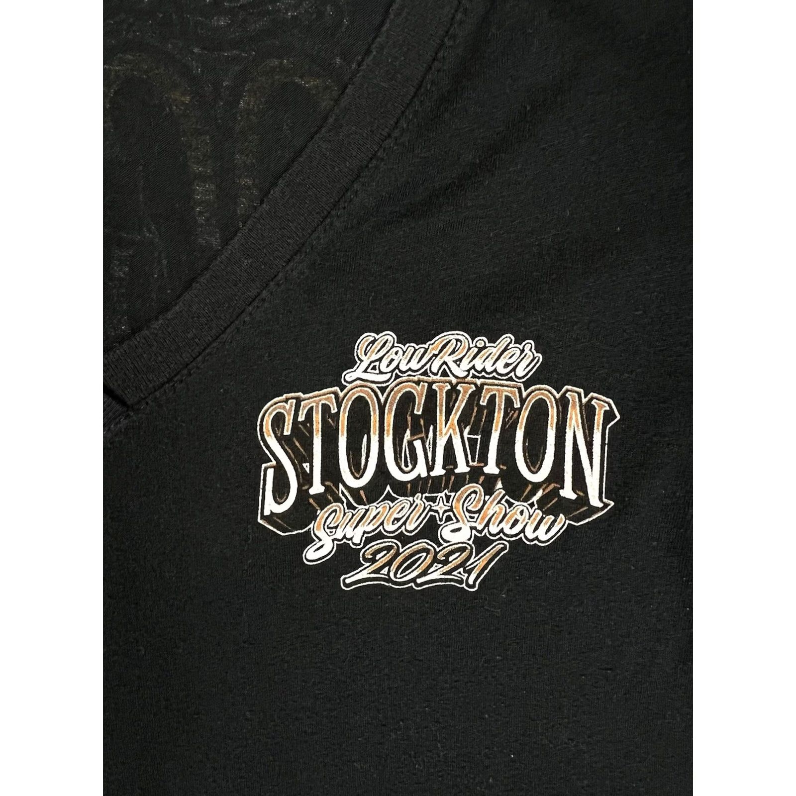 Vintage Lowrider T-Shirt Women Medium Black Stockton Super Show Chicano Impala Hip Hop 90s Cars Shirt Mens? Size M / US 6-8 / IT 42-44 - 3 Thumbnail