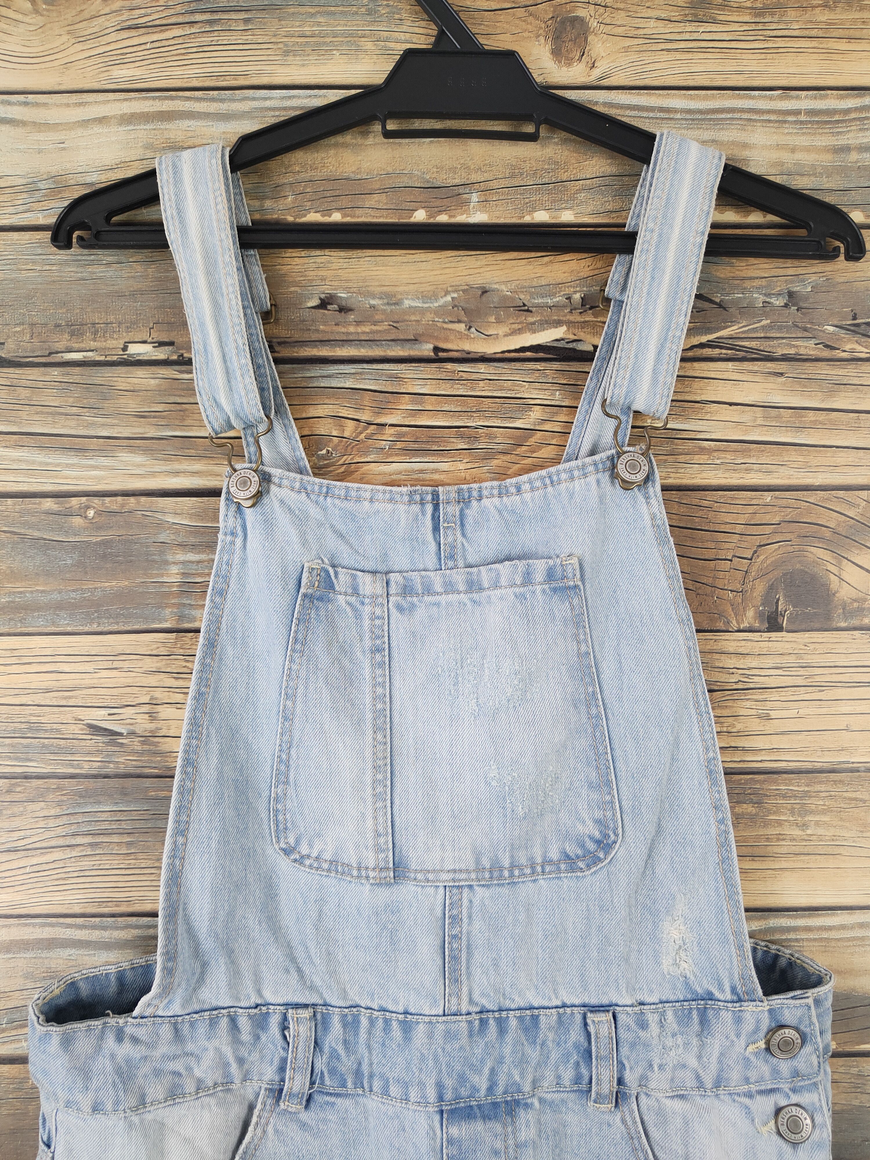 Bershka × Vintage Streetwear Vintage Bershka Blue Denim Shortall Jumpsuit Size 32" / US 10 / IT 46 - 2 Thumbnail