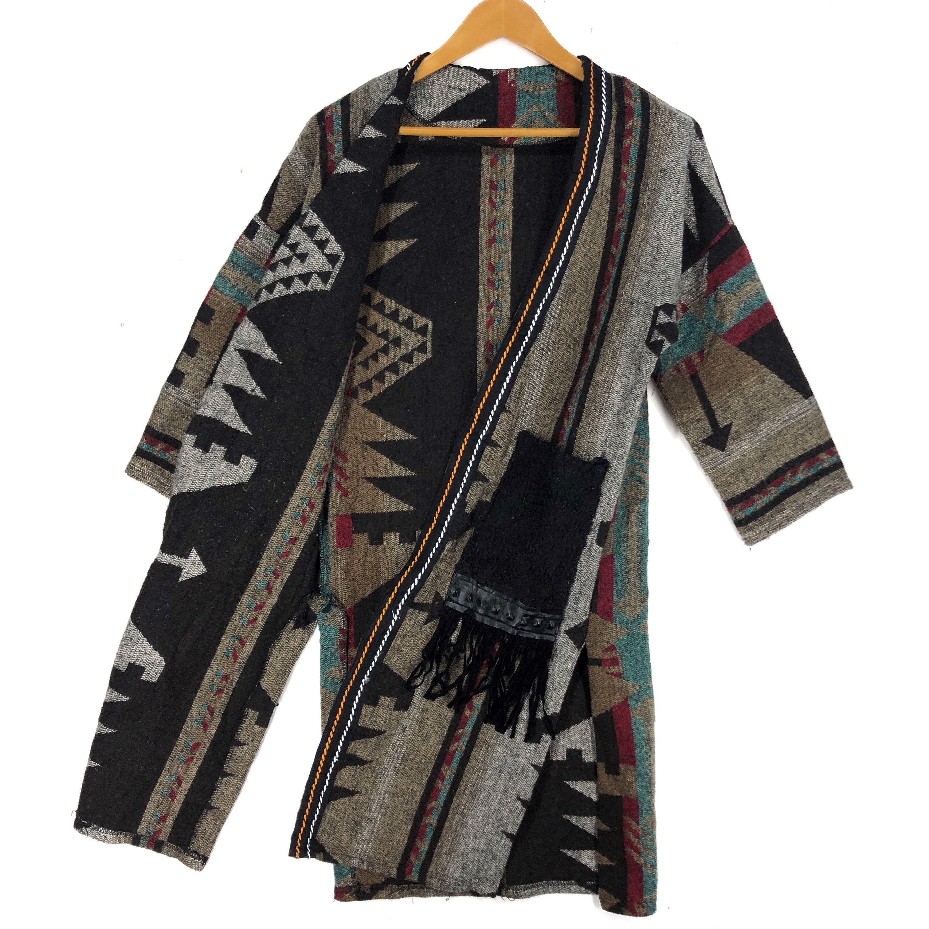 Japanese Brand Swing Robe Jacket Aztec Design #2519-88 Size US S / EU 44-46 / 1 - 1 Thumbnail