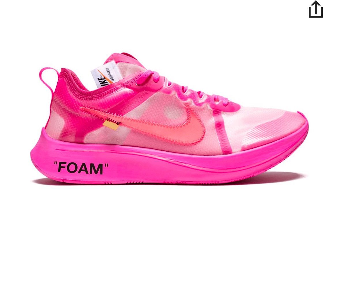 Off-White Nike Off-White Zoom Fly “The 10” Sneakers - Pink - Size 7 Size US 7 / EU 40 - 3 Thumbnail