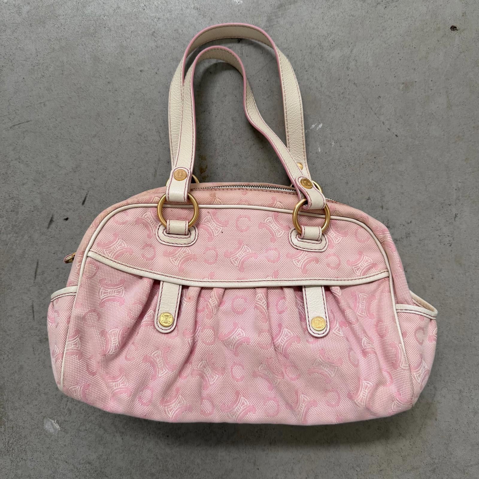 Celine Celine C Macadam Shoulder Bag Pink/White Size ONE SIZE - 1 Thumbnail