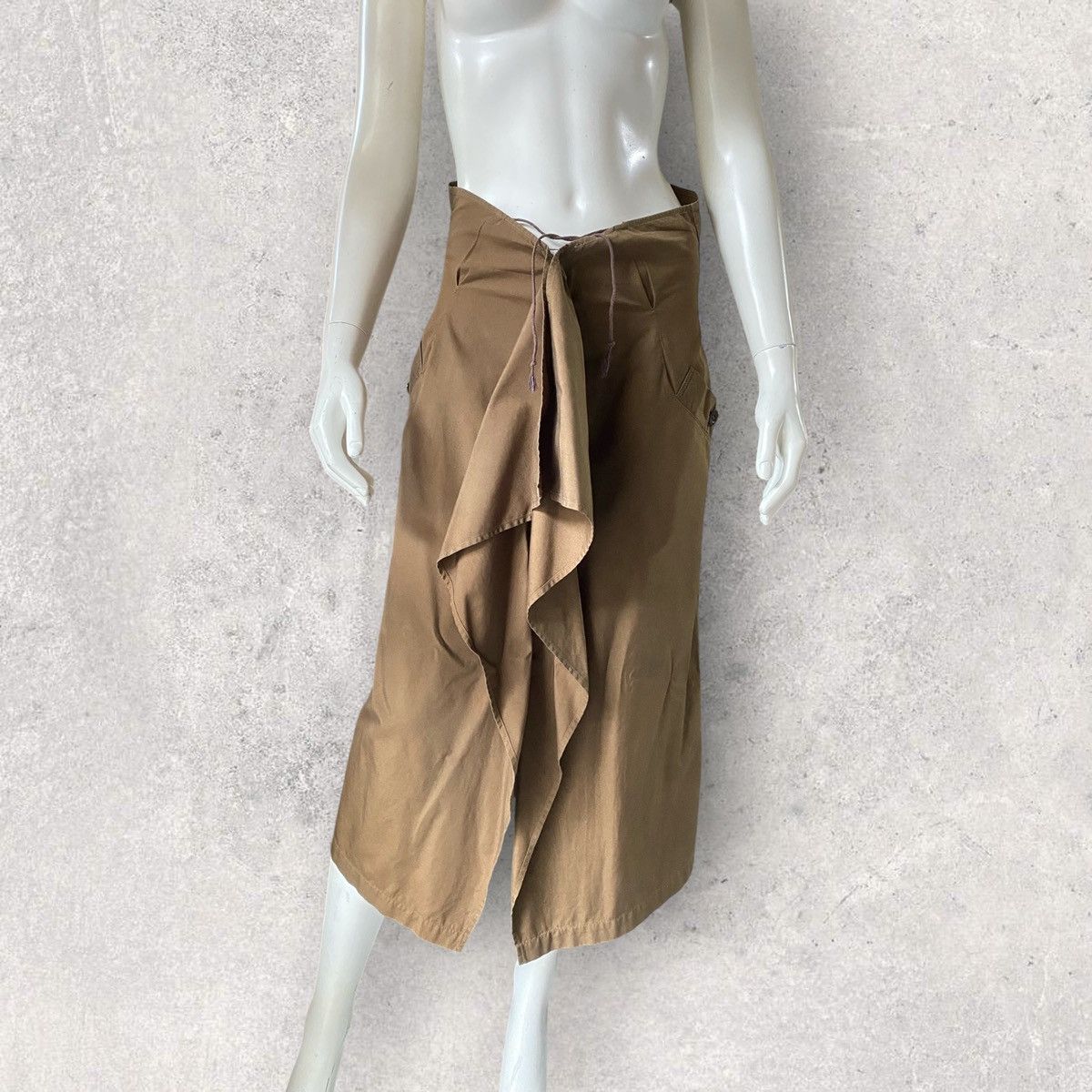 Yohji Yamamoto Military Green Asymmetric Skirt Size 30" / US 8 / IT 44 - 1 Thumbnail