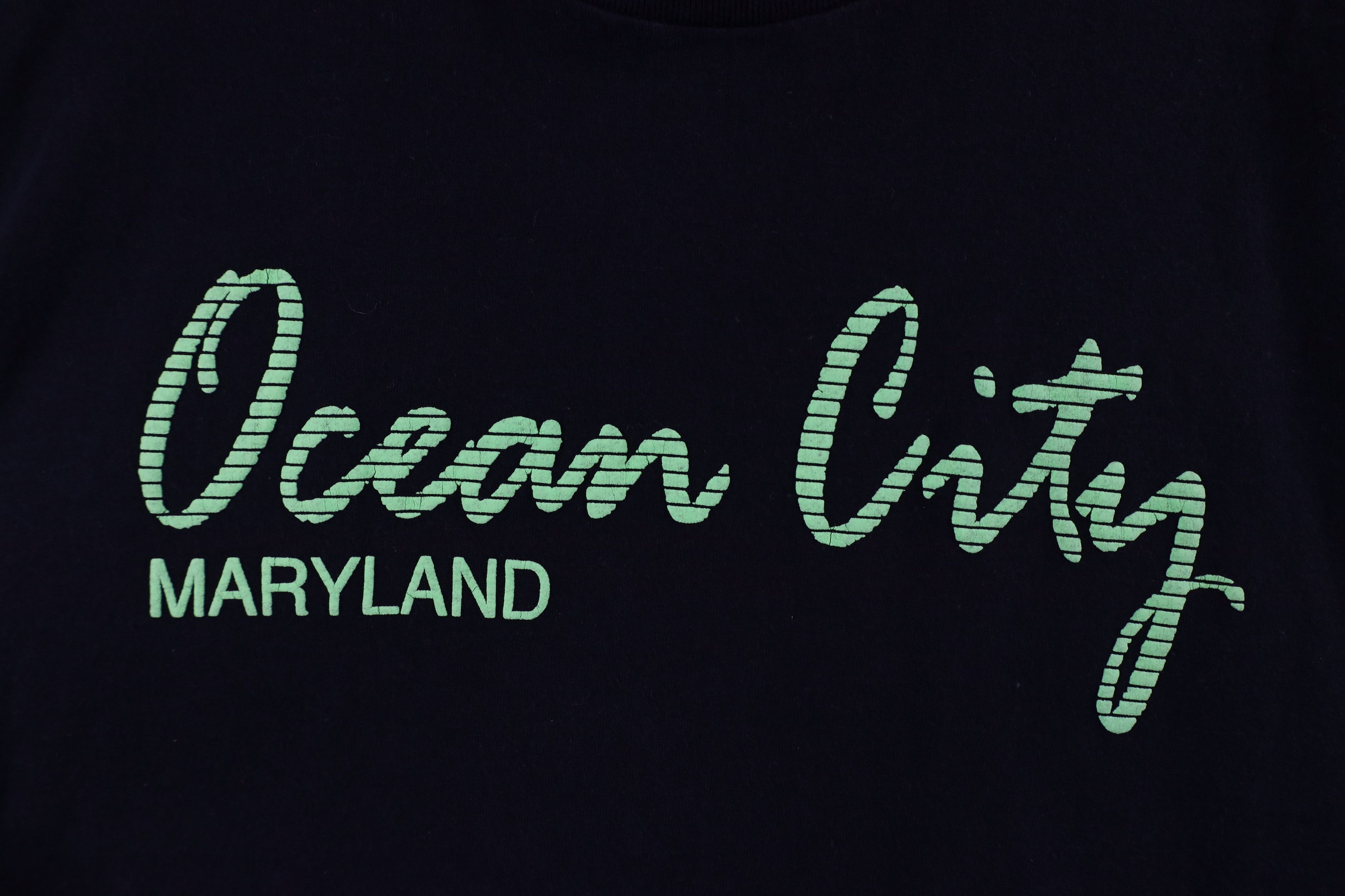 Vintage Vintage 90s Out Cuffed Ocean City Maryland T-Shirt Black USA Size US XL / EU 56 / 4 - 4 Thumbnail