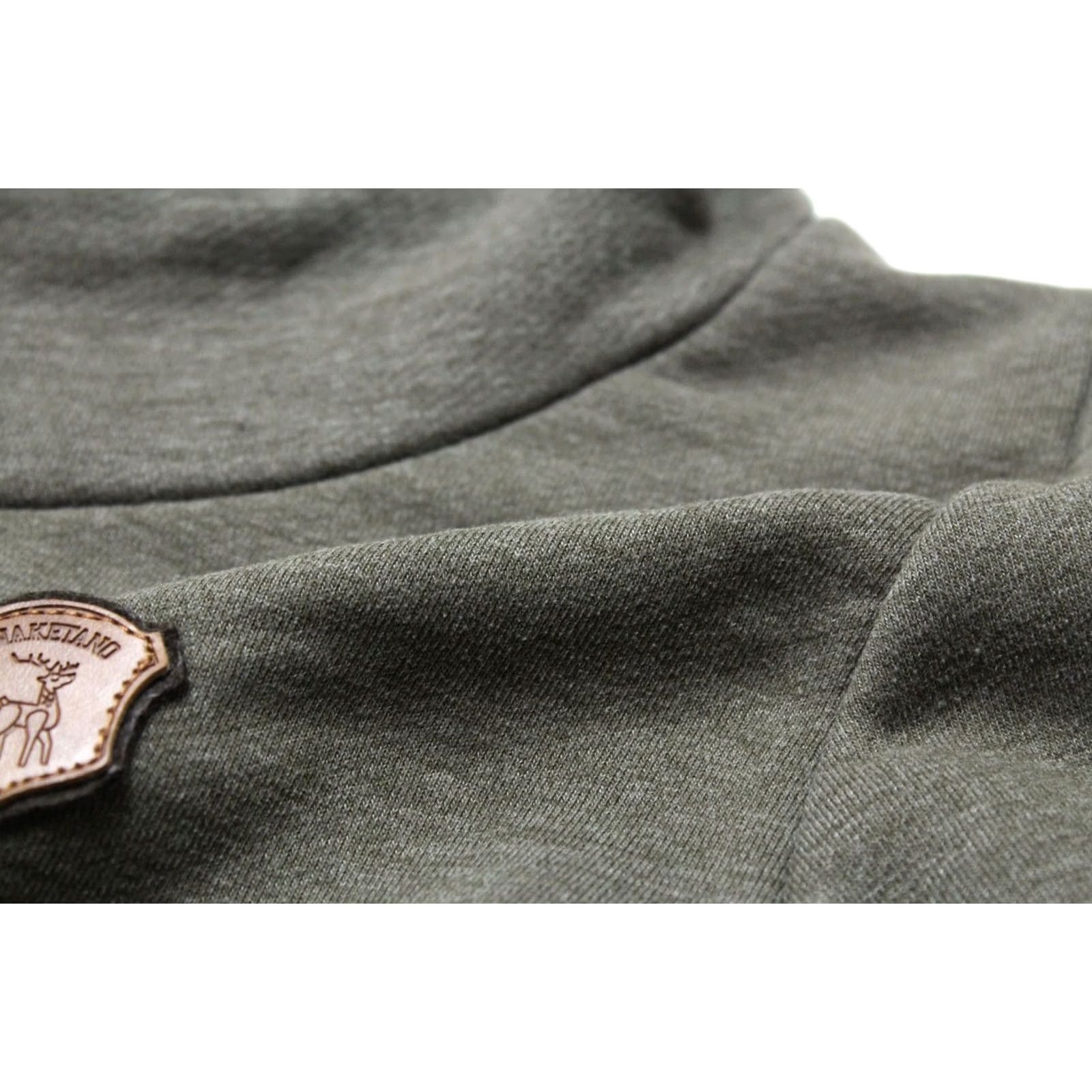Logo 7 Naketano Sweatshirt Women's SMALL Pullover Pockets Patch Logo Melange Brown Size S / US 4 / IT 40 - 6 Thumbnail
