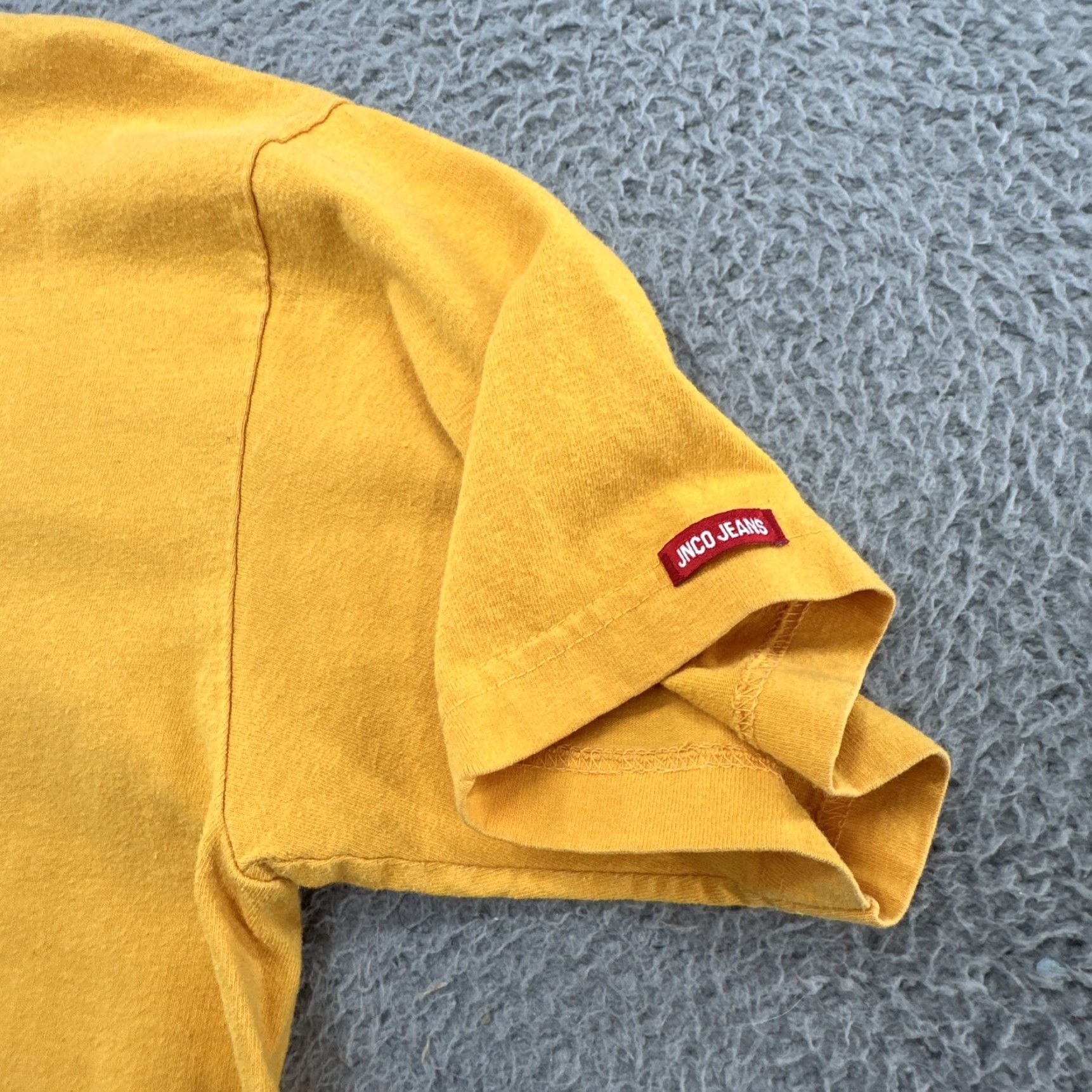 Vintage Vintage USA JNCO Shirt Men's Large Yellow Short Sleeve Spade Snakes Skull Double sided Size US 33 - 4 Thumbnail