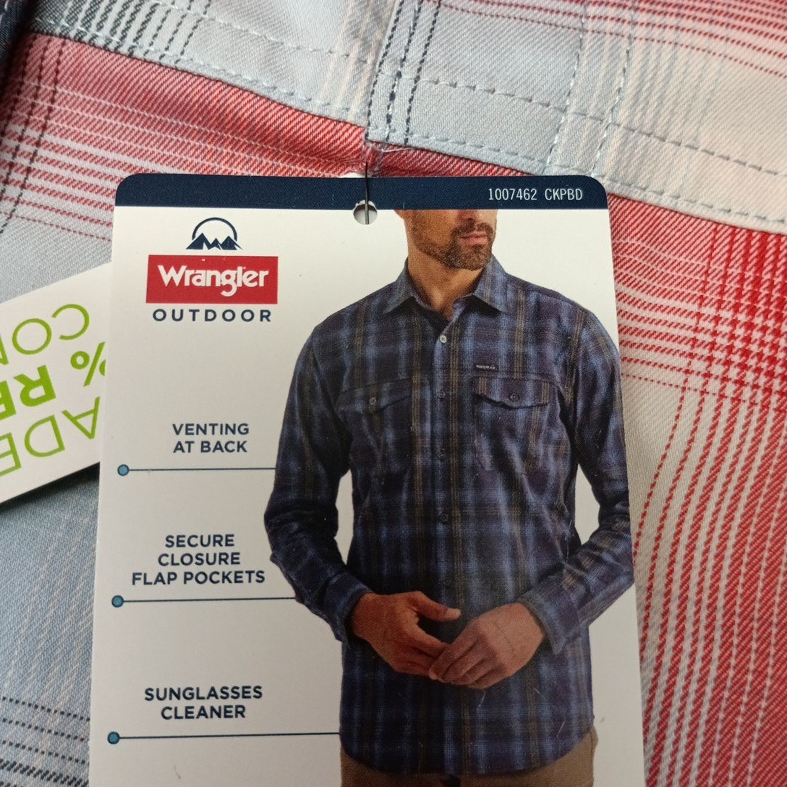 Wrangler Wrangler Shirt Men's 3XL Red Plaid Convertible Sleeves Shirt Size US XXL / EU 58 / 5 - 5 Thumbnail
