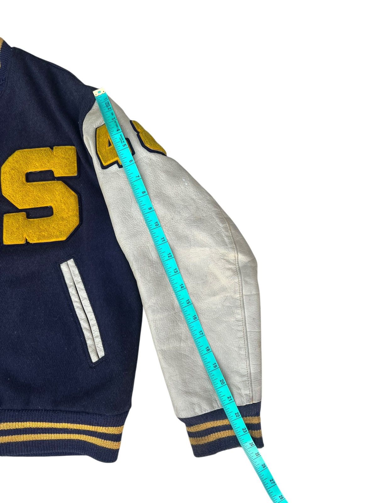 Golden Bear 70s Golden Bear Distressed Bomber Varsity Jacket Size US L / EU 52-54 / 3 - 5 Thumbnail