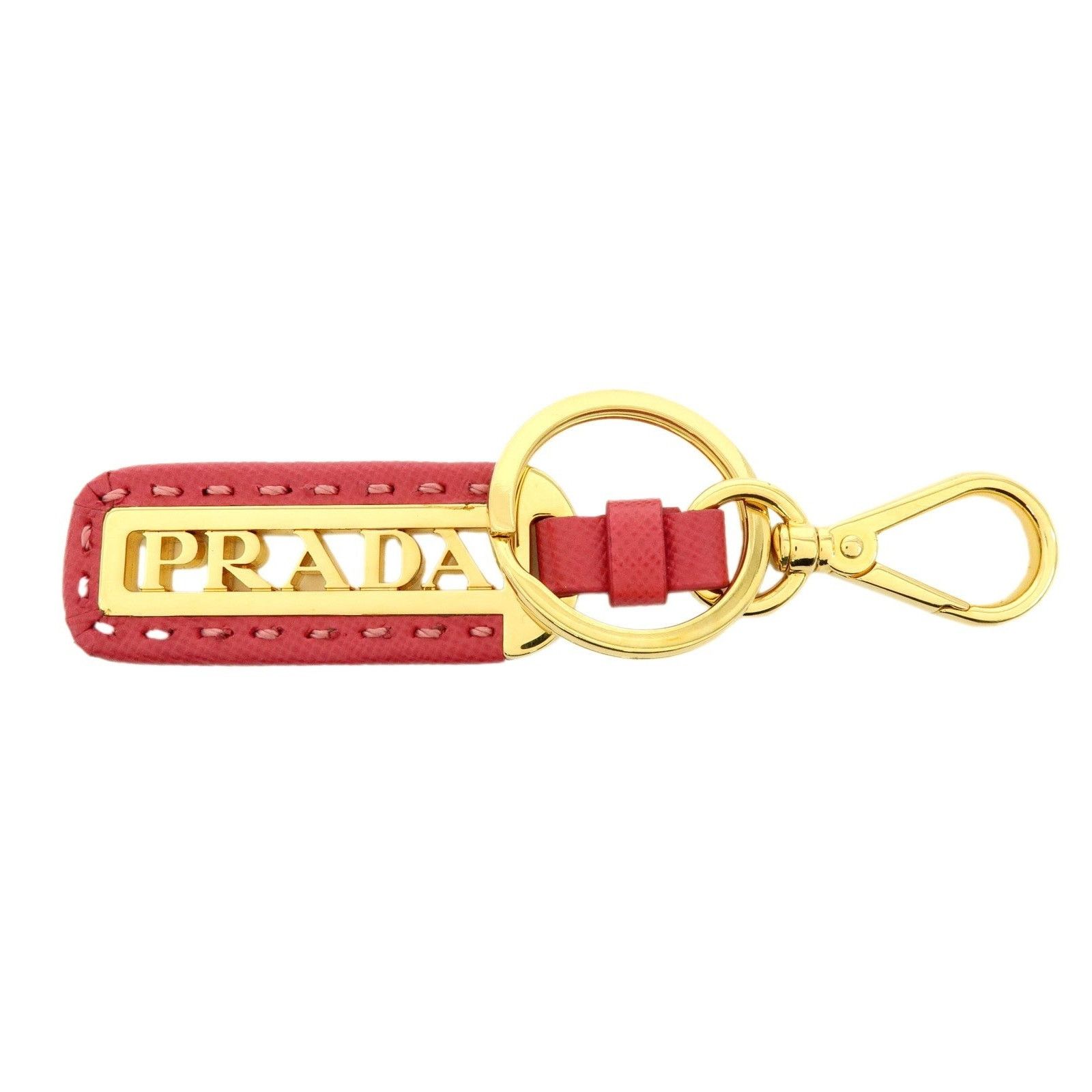 Prada Prada Logo Saffiano Keychain Red Size ONE SIZE - 1 Thumbnail