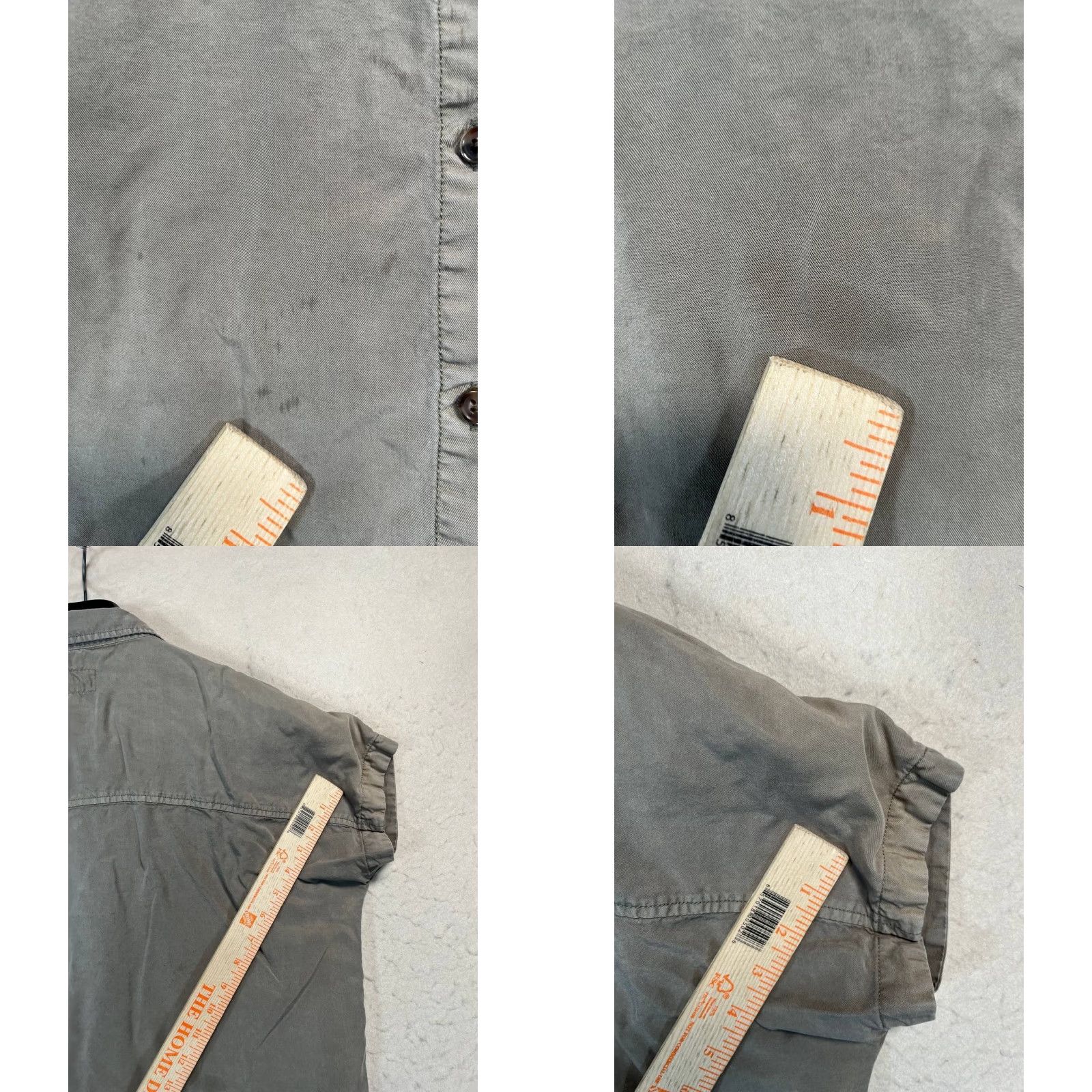 Marine Layer Marine Layer Shirt Button Front Grey Cap Sleeve Medium Women Regular Short Sleeve Casual Button-Up Size M / US 6-8 / IT 42-44 - 8 Thumbnail