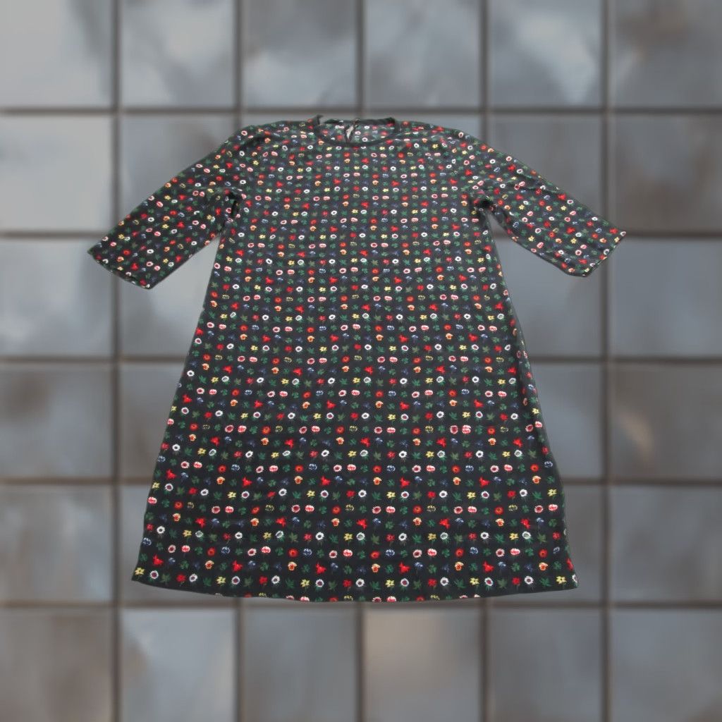Equipment EQUIPMENT Femme Black Floral Silk Shift Dress Women's Medium 3/4 Sleeve Casual Size M / US 6-8 / IT 42-44 - 1 Thumbnail