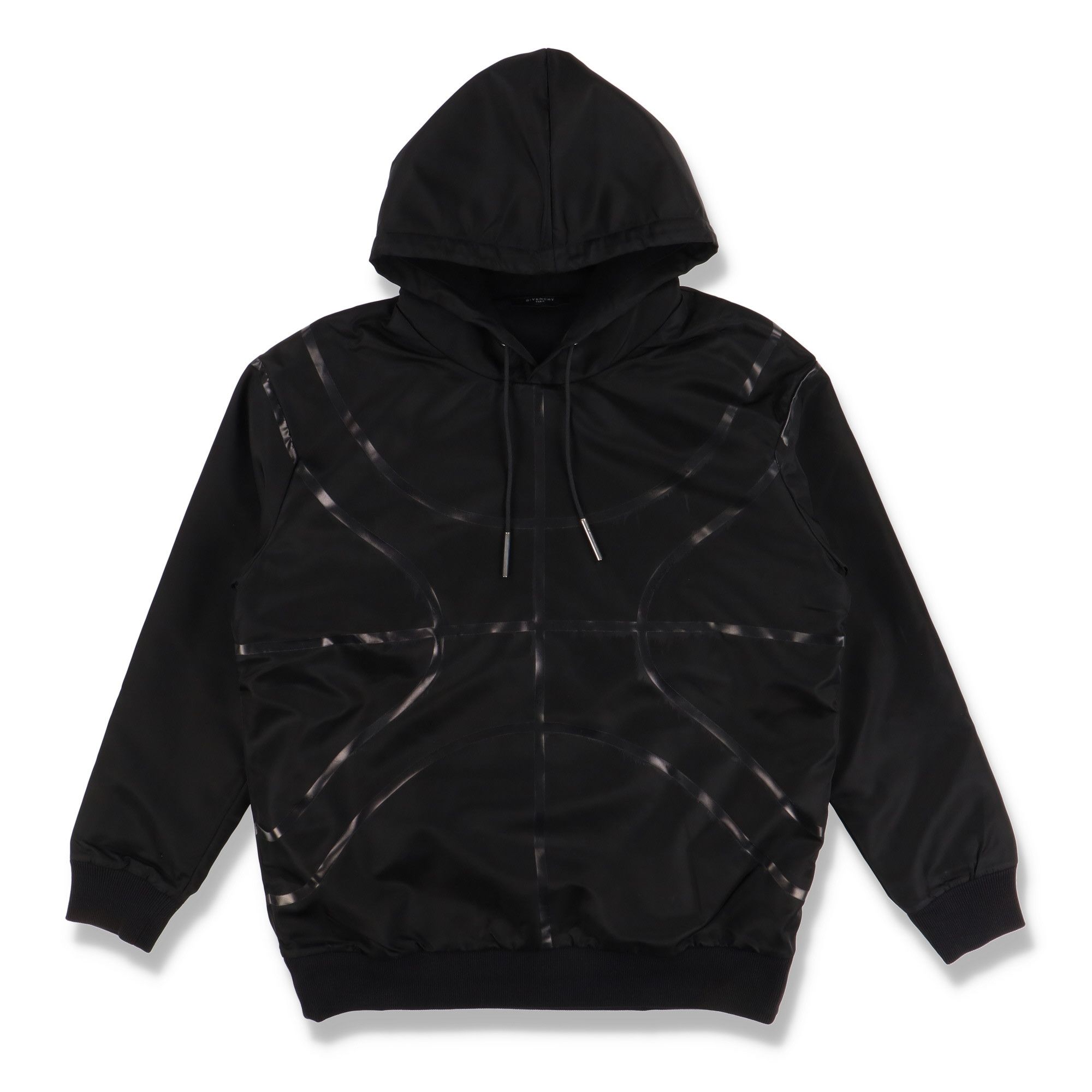 Image of Givenchy Basketball Tapering Waterproof Oversized Hoodie in Black, Men's (Size XL)