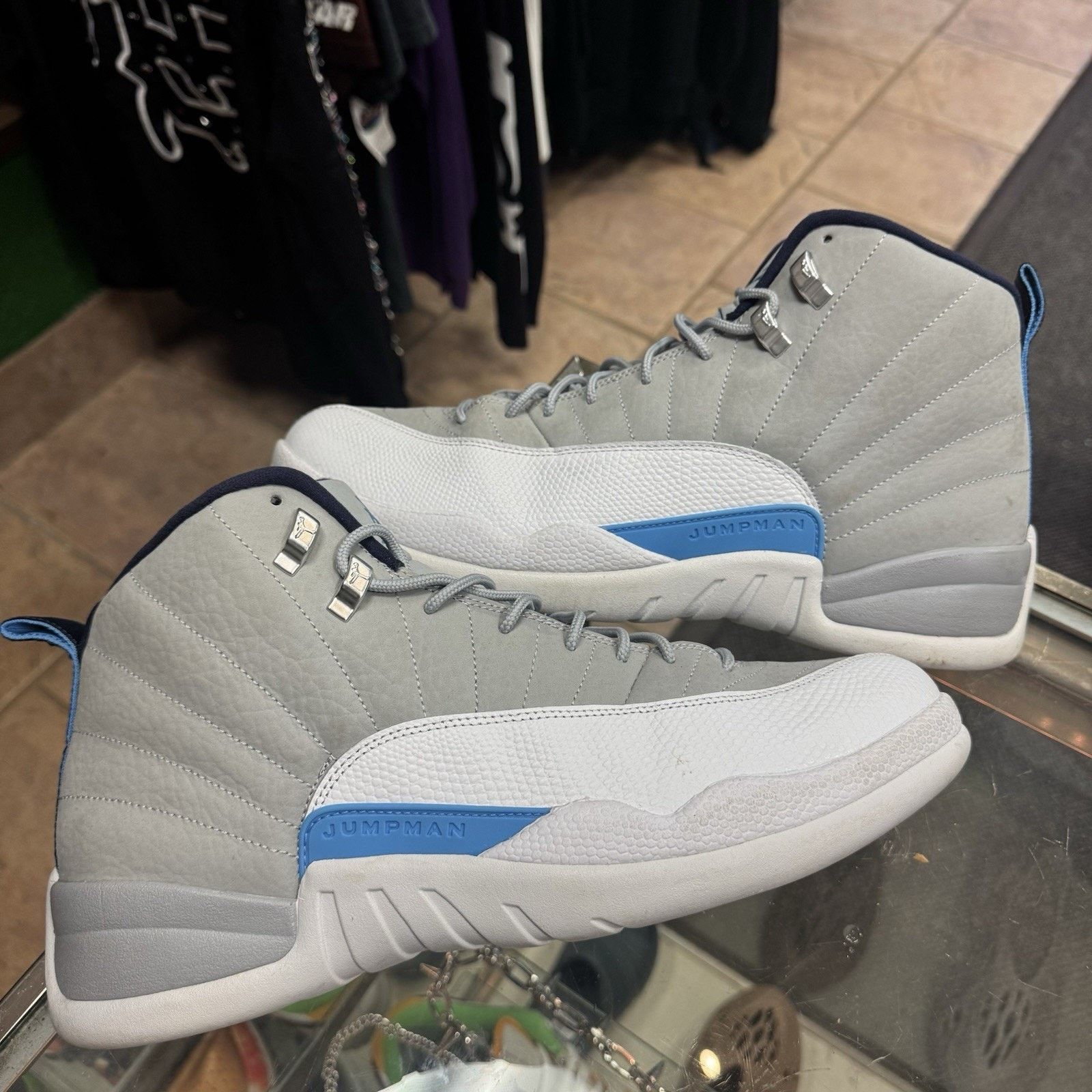 Jordan Brand Size 13 - Nike Air Jordan 12 Retro Grey University Blue Size US 13 / EU 46 - 1 Thumbnail