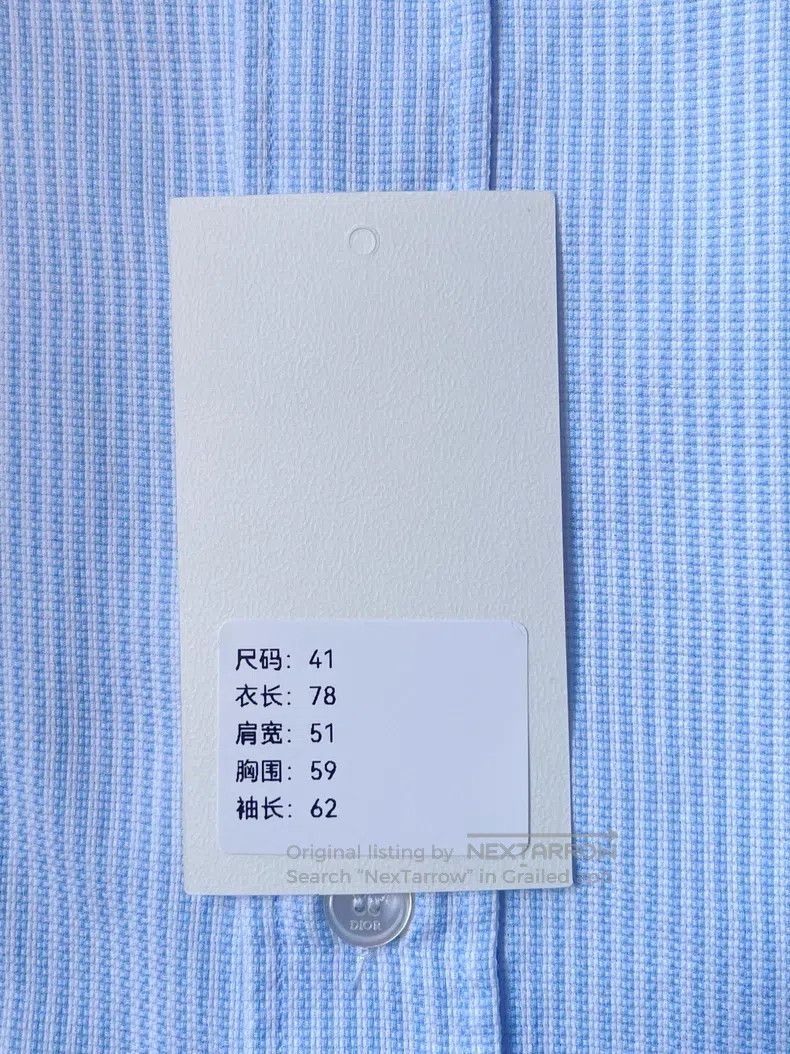 Dior Dior Size 41 Denim Tears Letter Embroidery Long-sleeved Shi Size US L / EU 52-54 / 3 - 9 Thumbnail