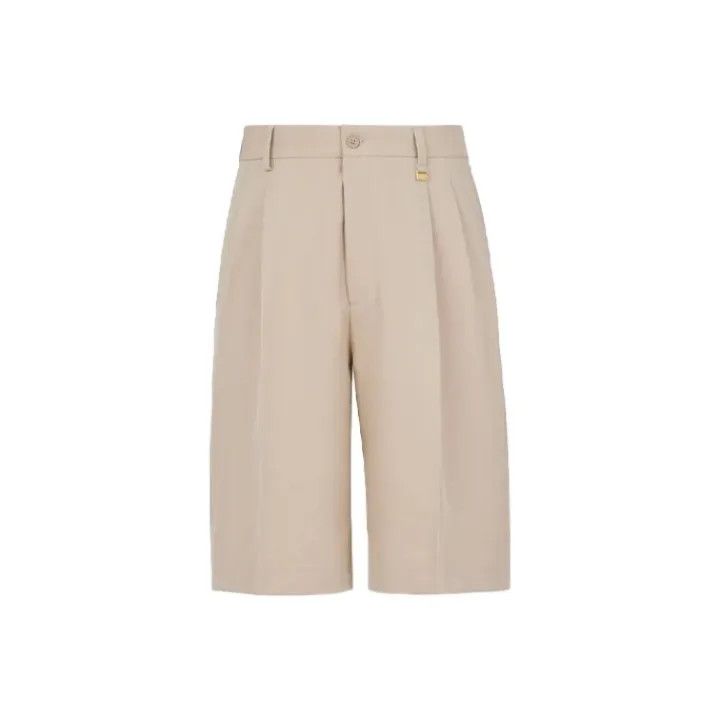 Fendi Beige Mid-rise Casual Shorts for Men 0079