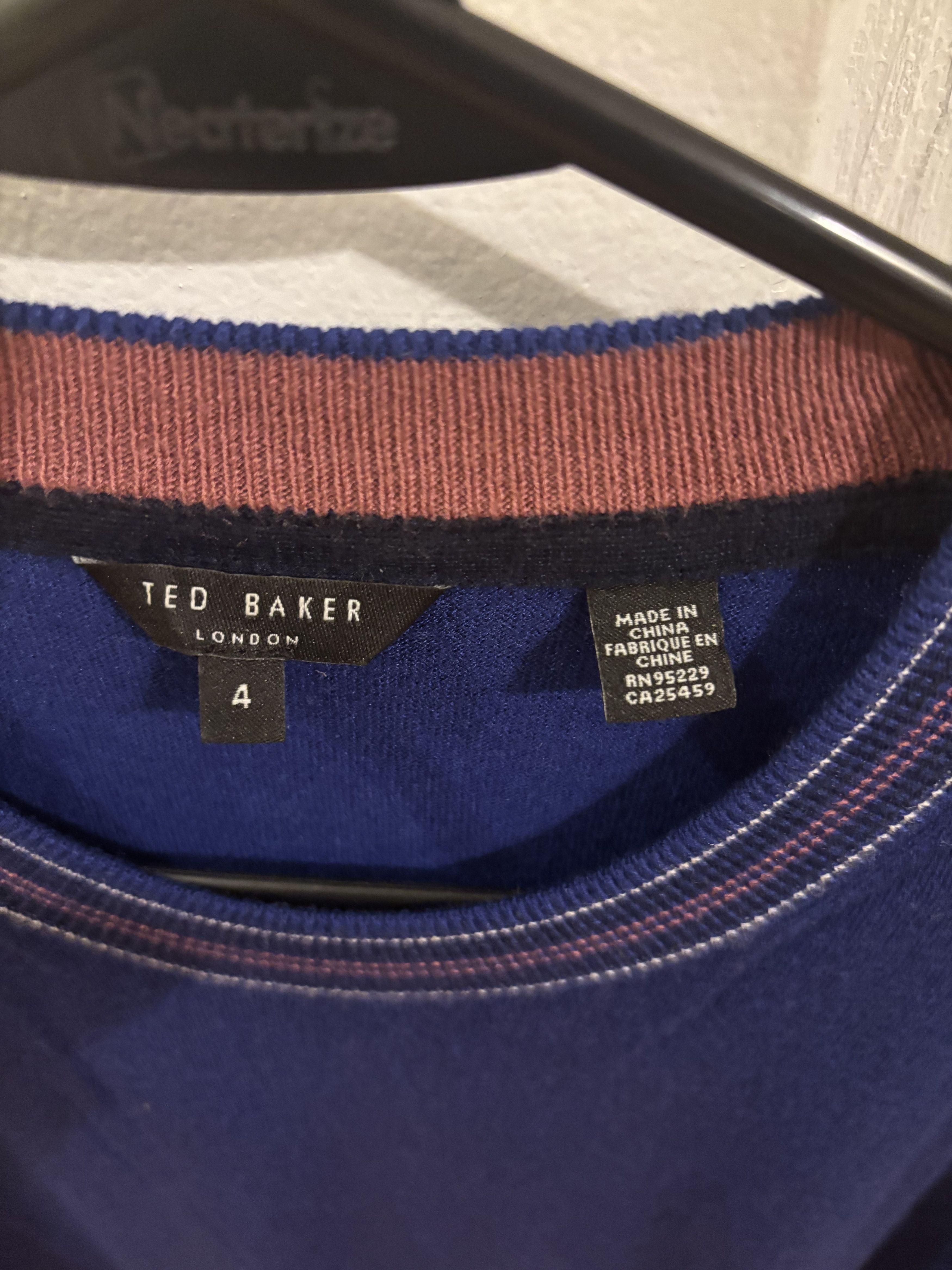 Ted Baker Mailais long-sleeved crew neck sweater in blue Size US L / EU 52-54 / 3 - 4 Thumbnail