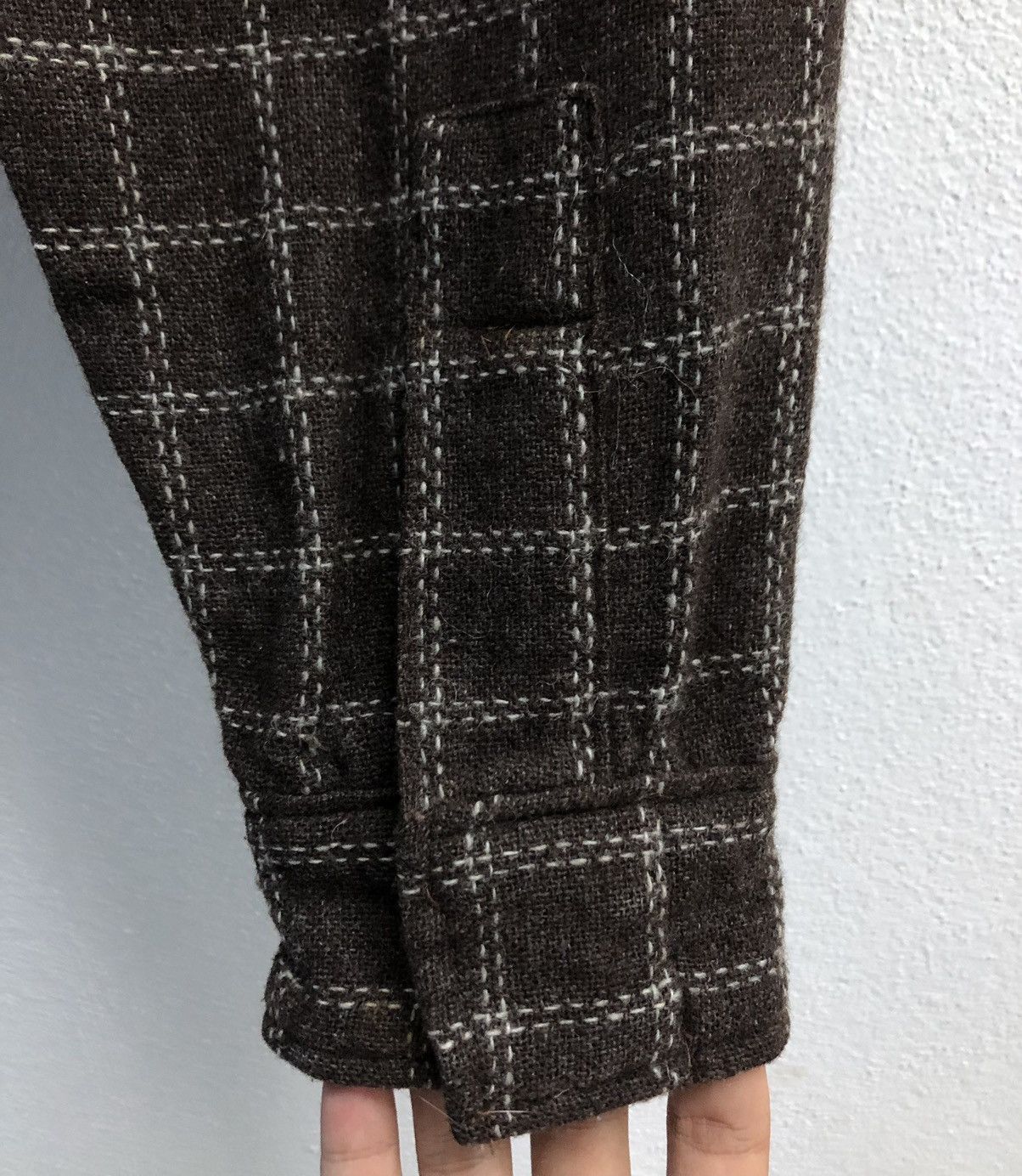 Devilock Vintage Devilock Japan Wool Jacket Brown Windowpane Check M Size US M / EU 48-50 / 2 - 9 Thumbnail