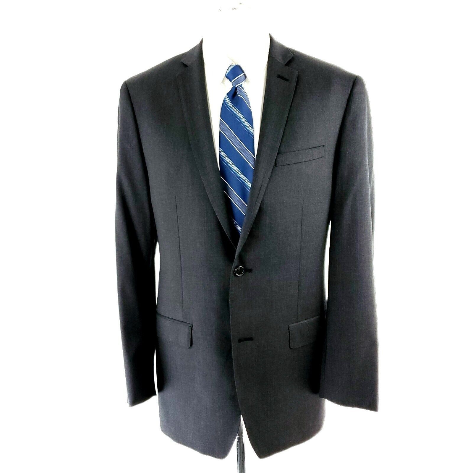 Joseph Abboud DAMAGED Joseph Abboud Wool 2 Button Blazer 36R Gray Tagged 4 Size 36R - 3 Thumbnail