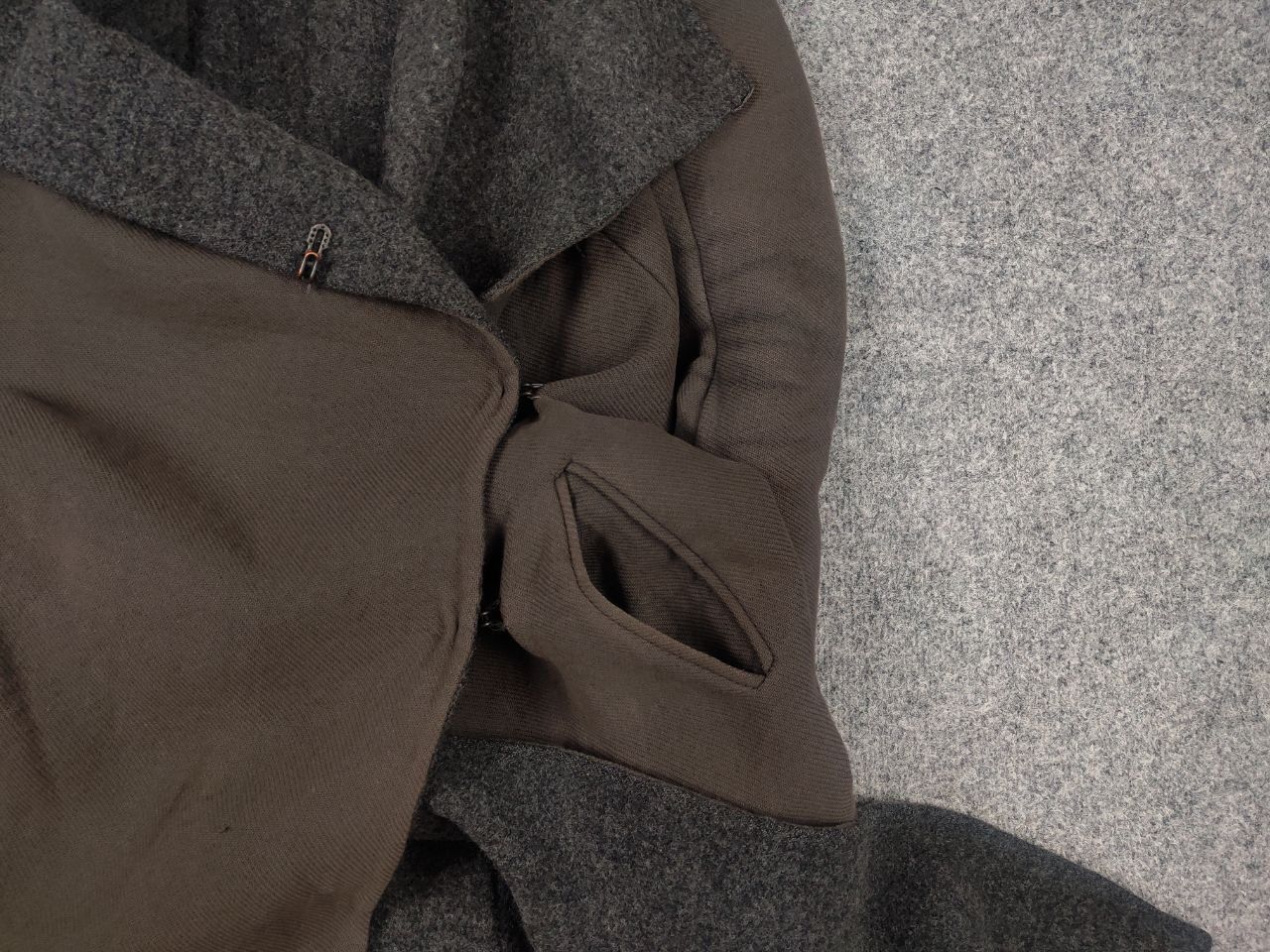 Masnada Masnada asymmetric clasp Wool coat Jacket Faded Color MA+ Size S / US 4 / IT 40 - 4 Thumbnail