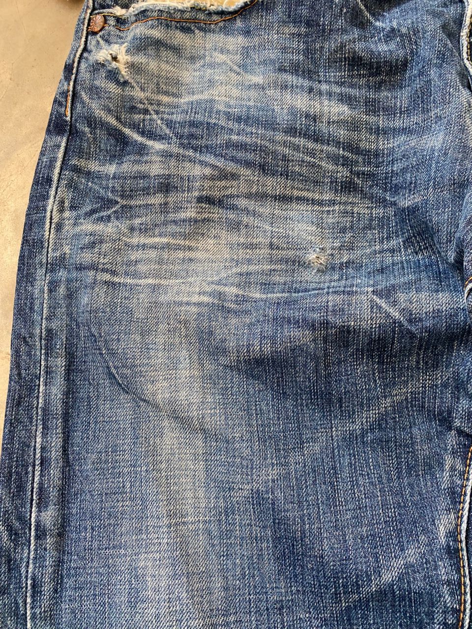 Japanese Brand Vintage River & Blue Flare Distressed Denim Size US 32 / EU 48 - 13 Thumbnail