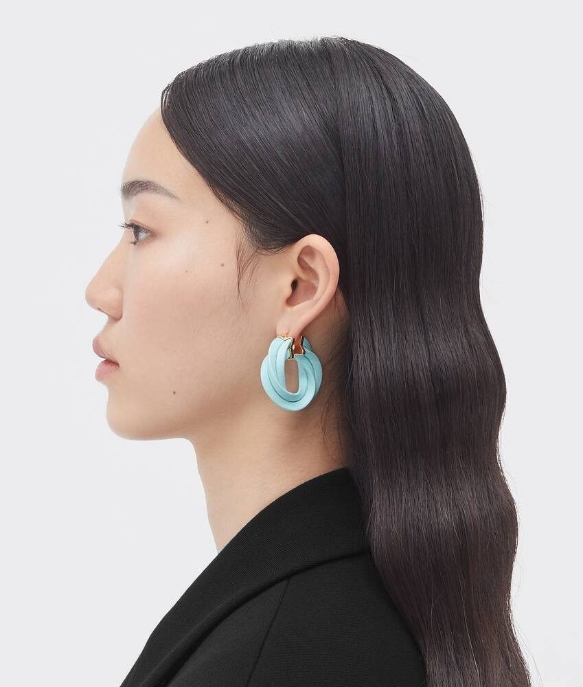 Bottega Veneta o1n1vont0425 Size: OS / Twist Earring in Blue Size ONE SIZE - 3 Thumbnail