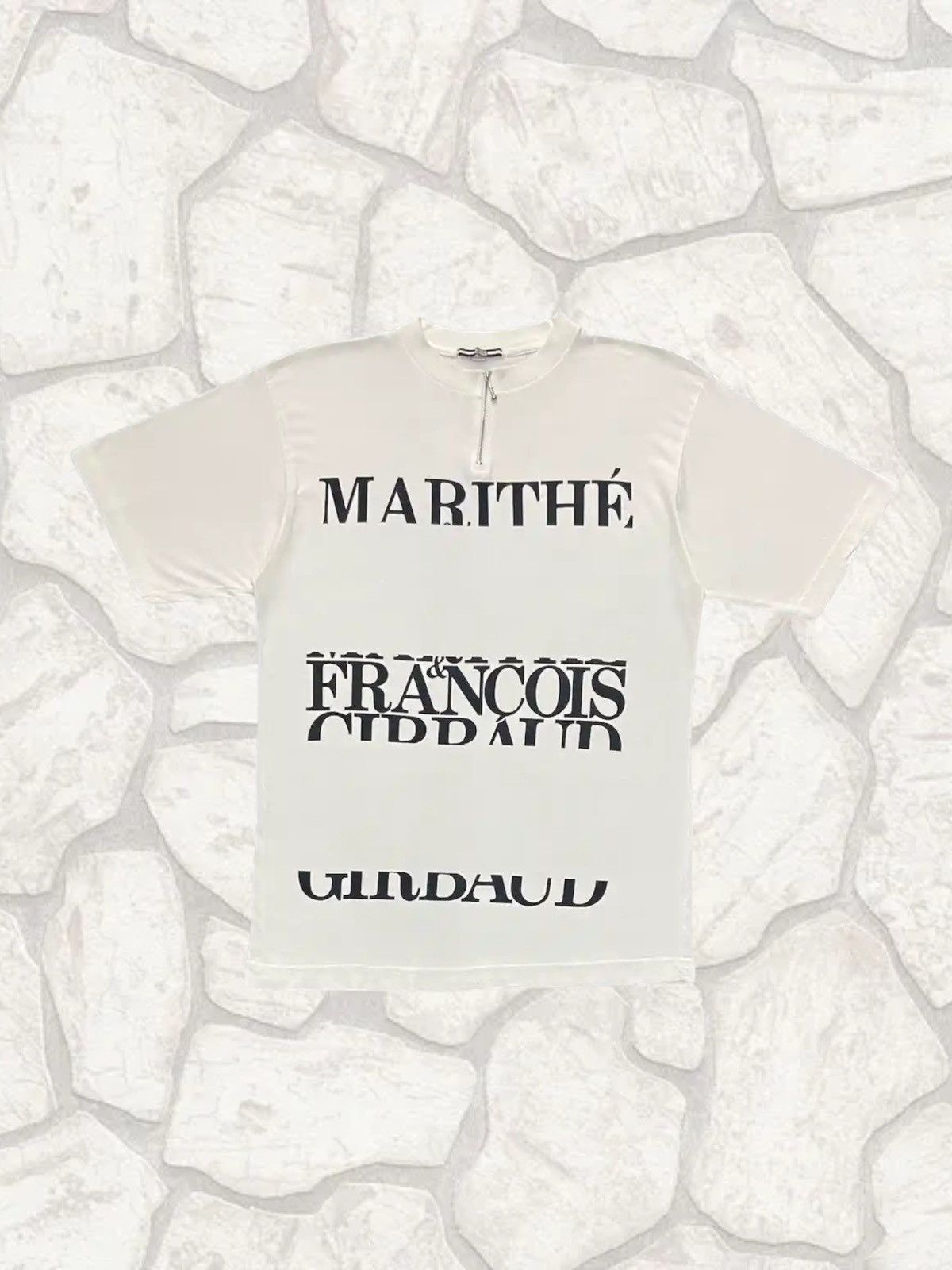 Marithe + Francois Girbaud × Vintage Vintage Marithe Francois Gibraud Zip Up Neck Tshirt Size US M / EU 48-50 / 2 - 1 Thumbnail