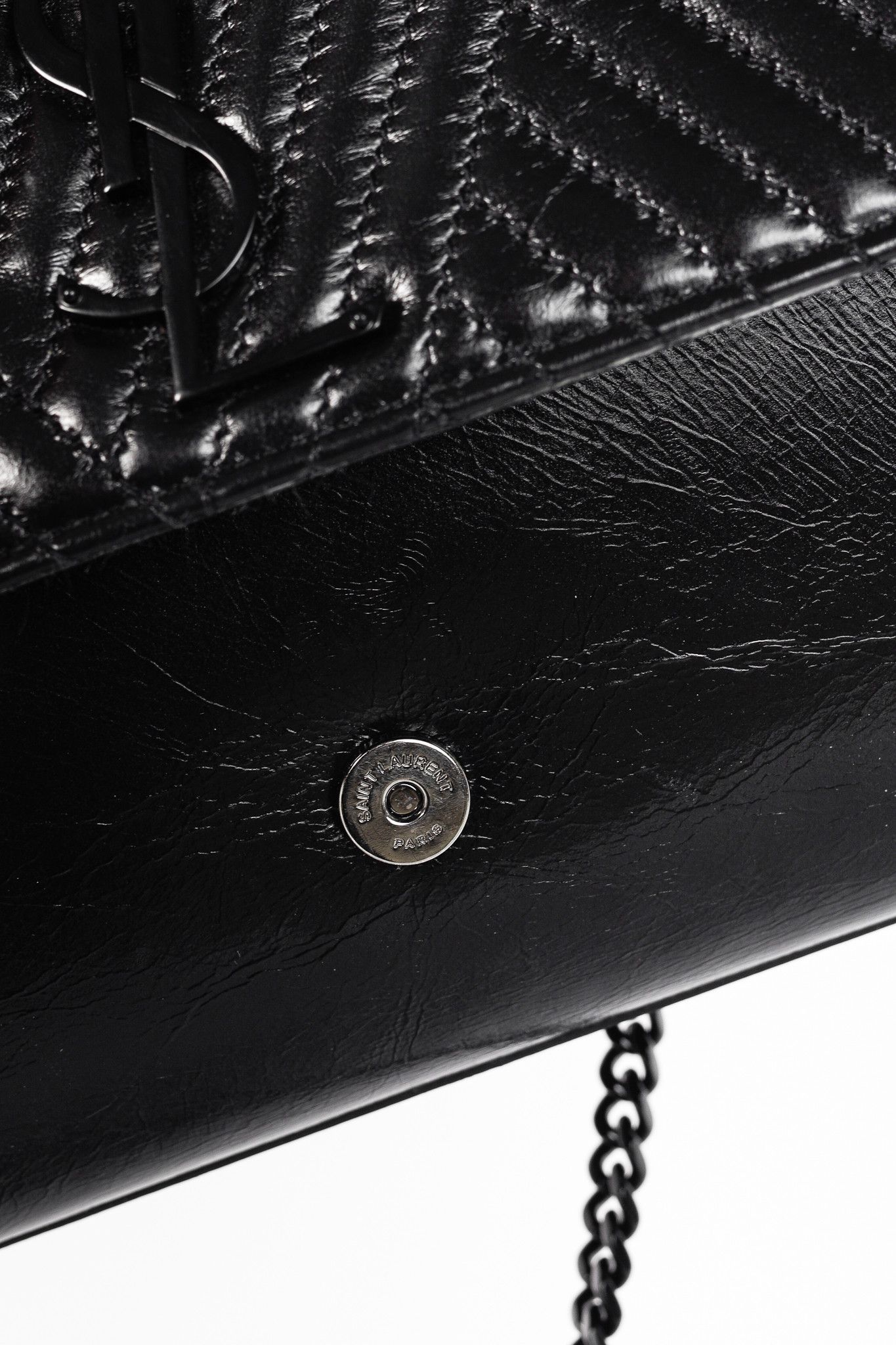 Saint Laurent Paris Saint Laurent Kate Medium Black Matelassé Leather Crossbody Size ONE SIZE - 10 Thumbnail