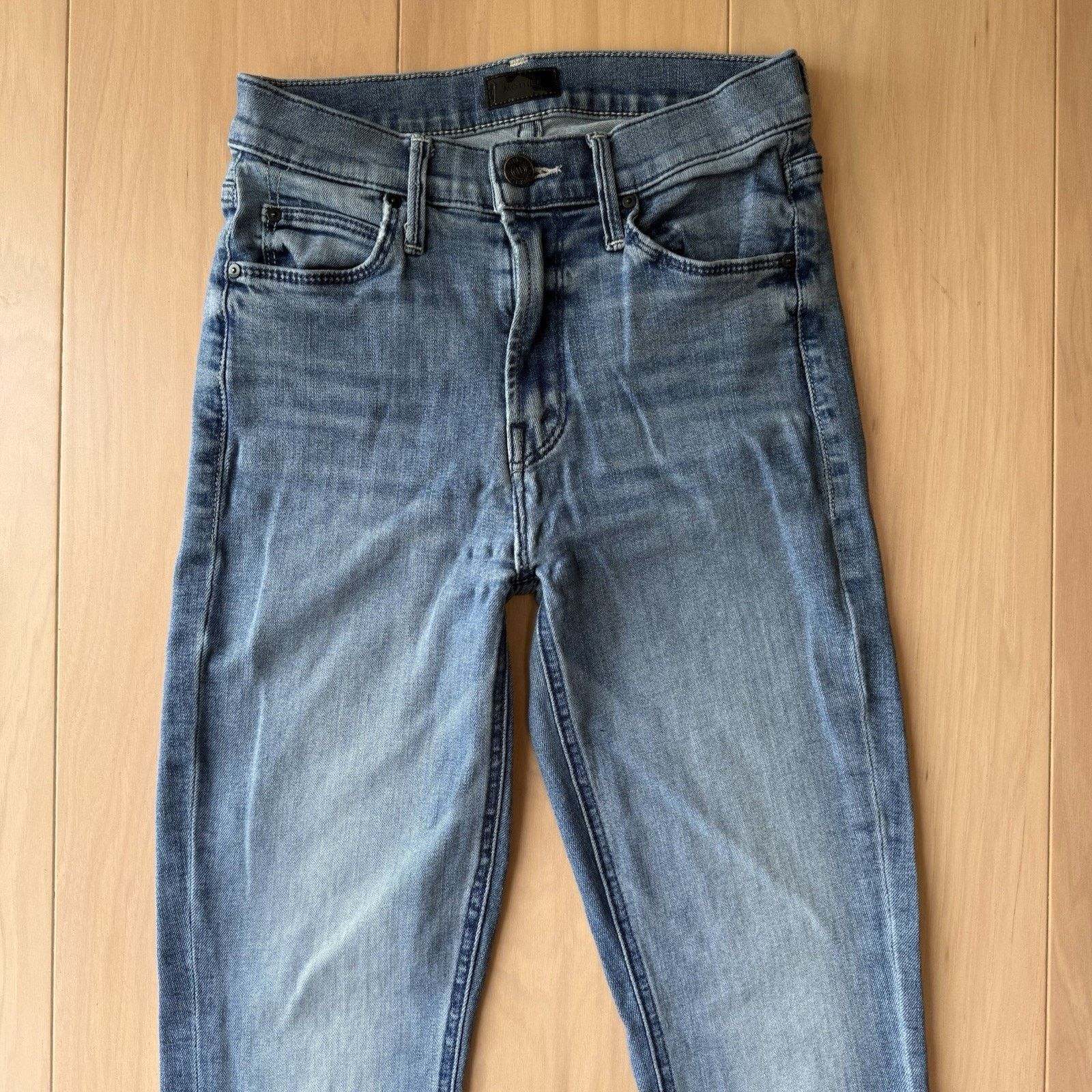 MOTHER Mother Mid Rise Dazzler Jeans W 24 Blue Ankle Fray Glam Size 24" / US 00 / IT 34 - 3 Thumbnail