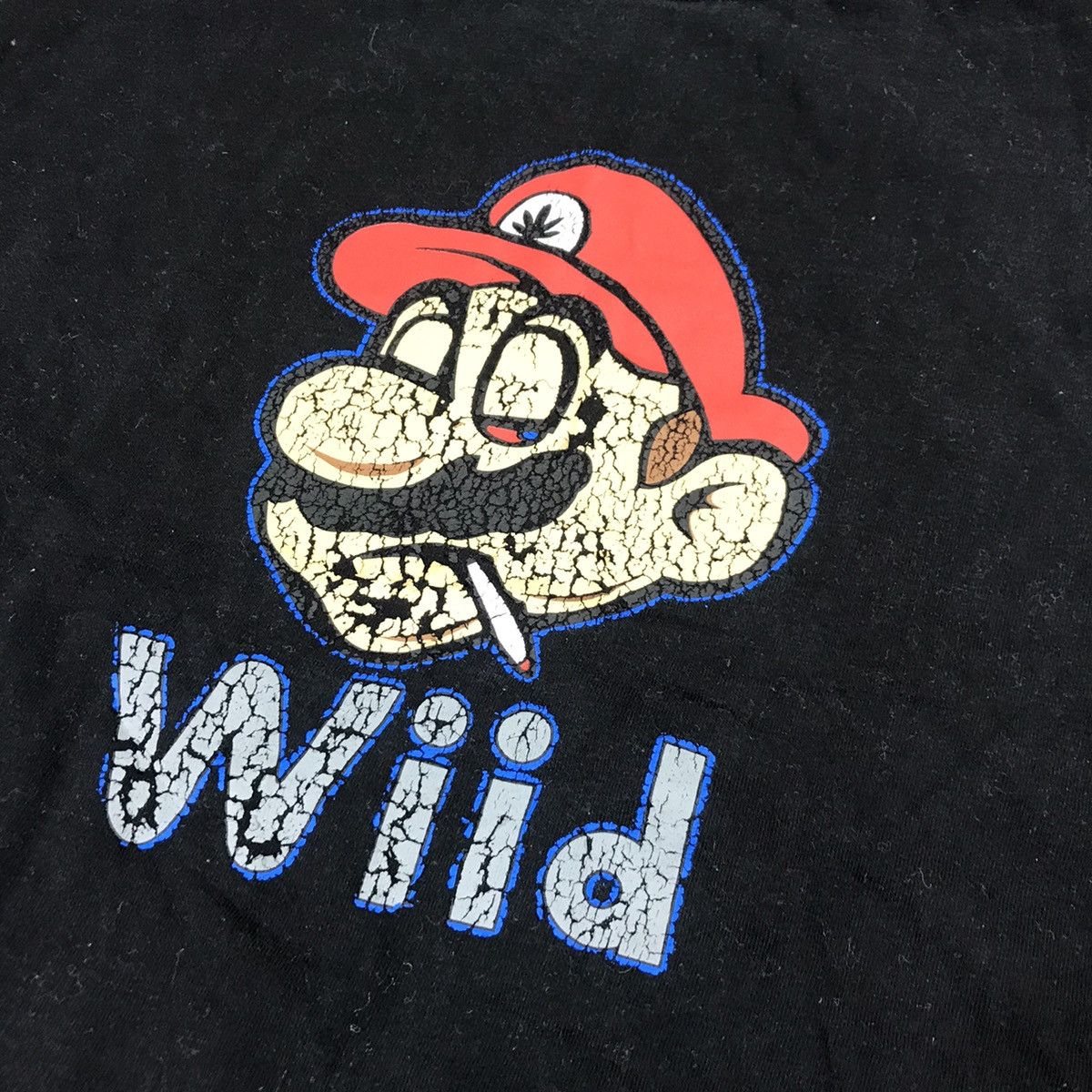 Vintage Vintage Y2K Graphic Tee Mario Weed Smoking Streetwear Slim M Size US M / EU 48-50 / 2 - 4 Thumbnail