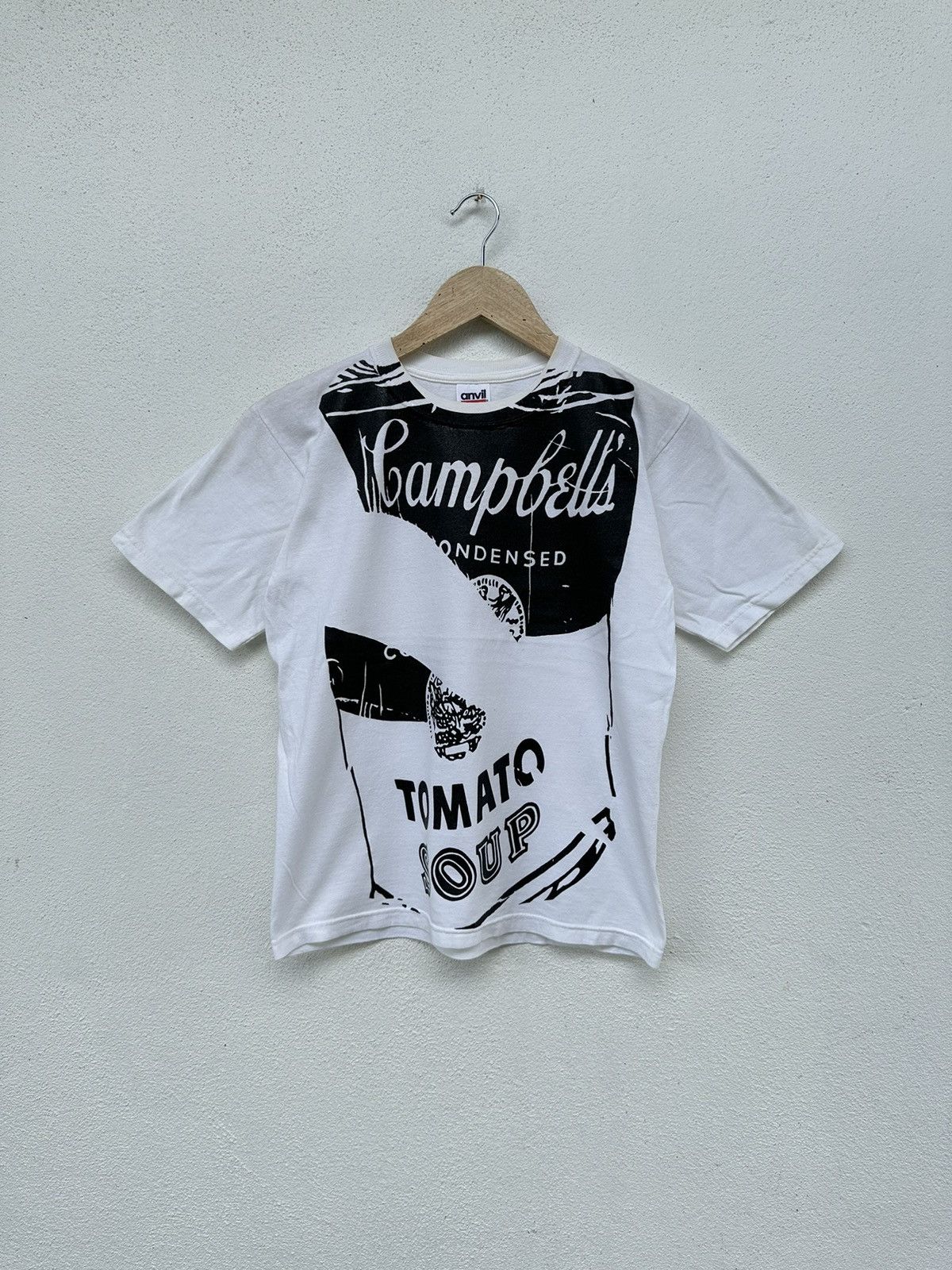 image of Vintage Andy Warhol Campbell Soup Art T Shirt in White, Men's (Size Large)