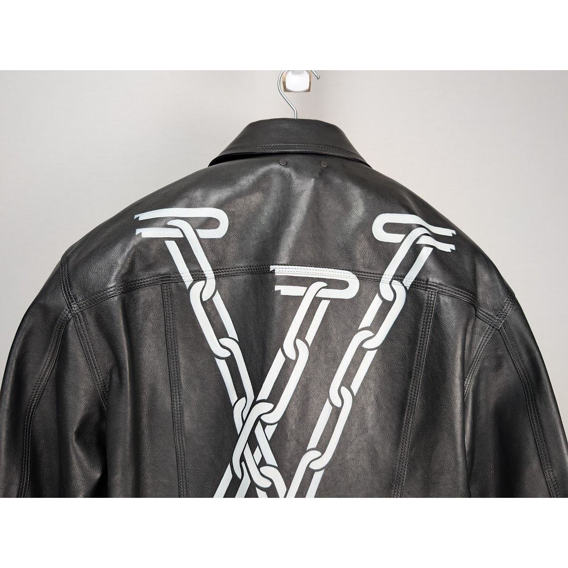 Louis Vuitton o1rshd1 Chain Leather Trucker Jacket in Black Size US M / EU 48-50 / 2 - 17 Thumbnail