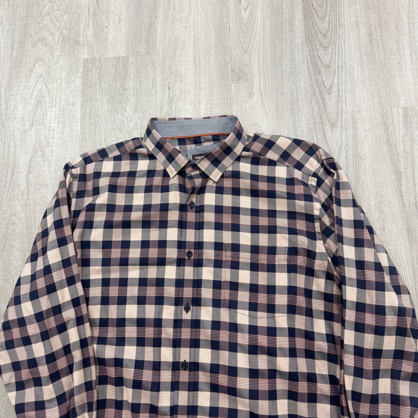 Johnston & Murphy Johnston & Murphy Flip Cuff Shirt Men's XL Blue Orange Size US XL / EU 56 / 4 - 2 Thumbnail