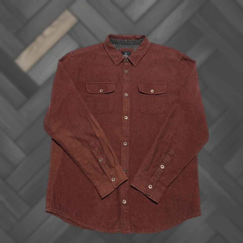Prana PrAna Flannel Shirt Long Sleeve Button Up Mens XL Red Size US XL / EU 56 / 4 - 1 Thumbnail