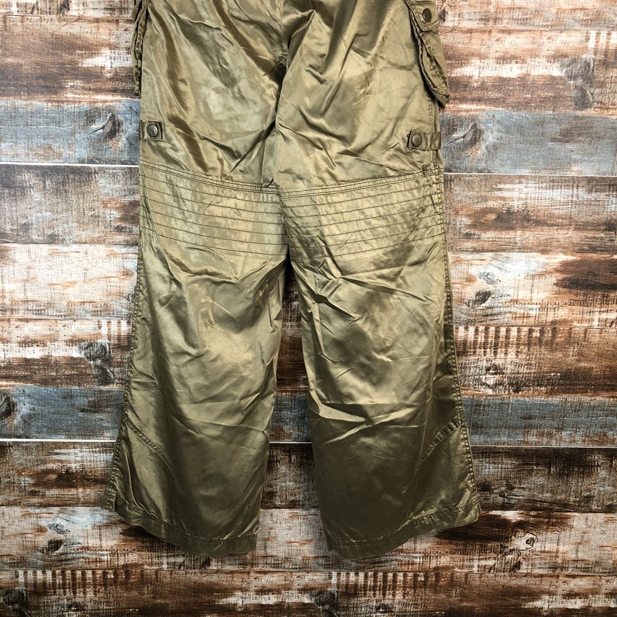 Japanese Brand Pride Brown Cargo utility Multipocket Pants #A2532 Size 27" / US 4 / IT 40 - 17 Thumbnail
