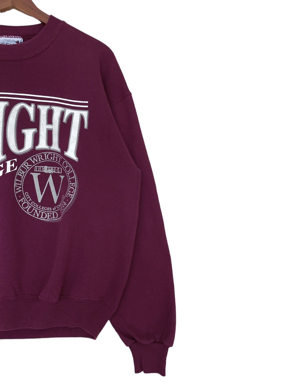 Vintage Vintage Wright College Sweatshirt 1990s Size US M / EU 48-50 / 2 - 4 Thumbnail