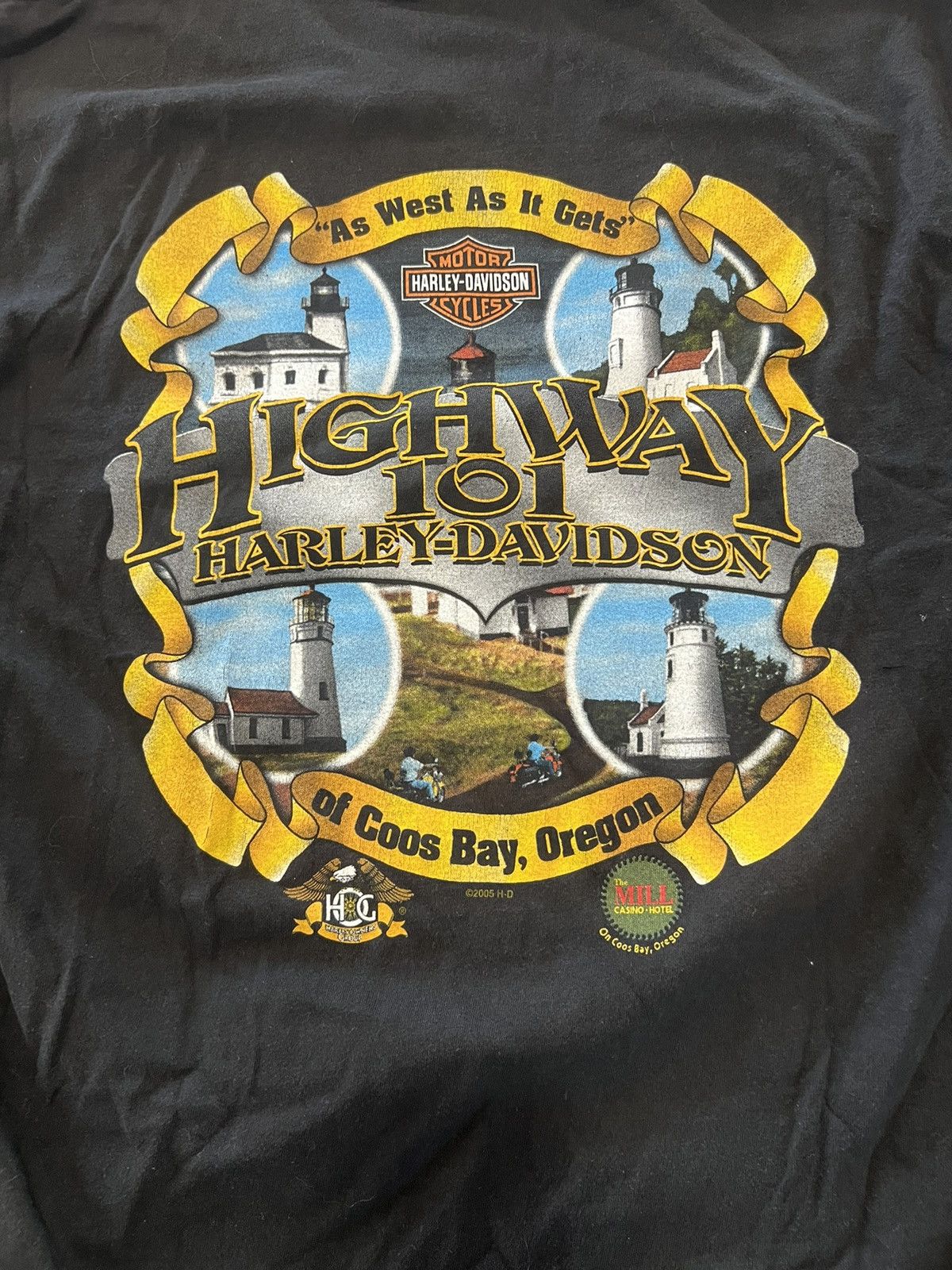 Harley Davidson Harley Davidson Lighthouse Run 2006 Coos Bay Oregon Size US XL / EU 56 / 4 - 6 Thumbnail
