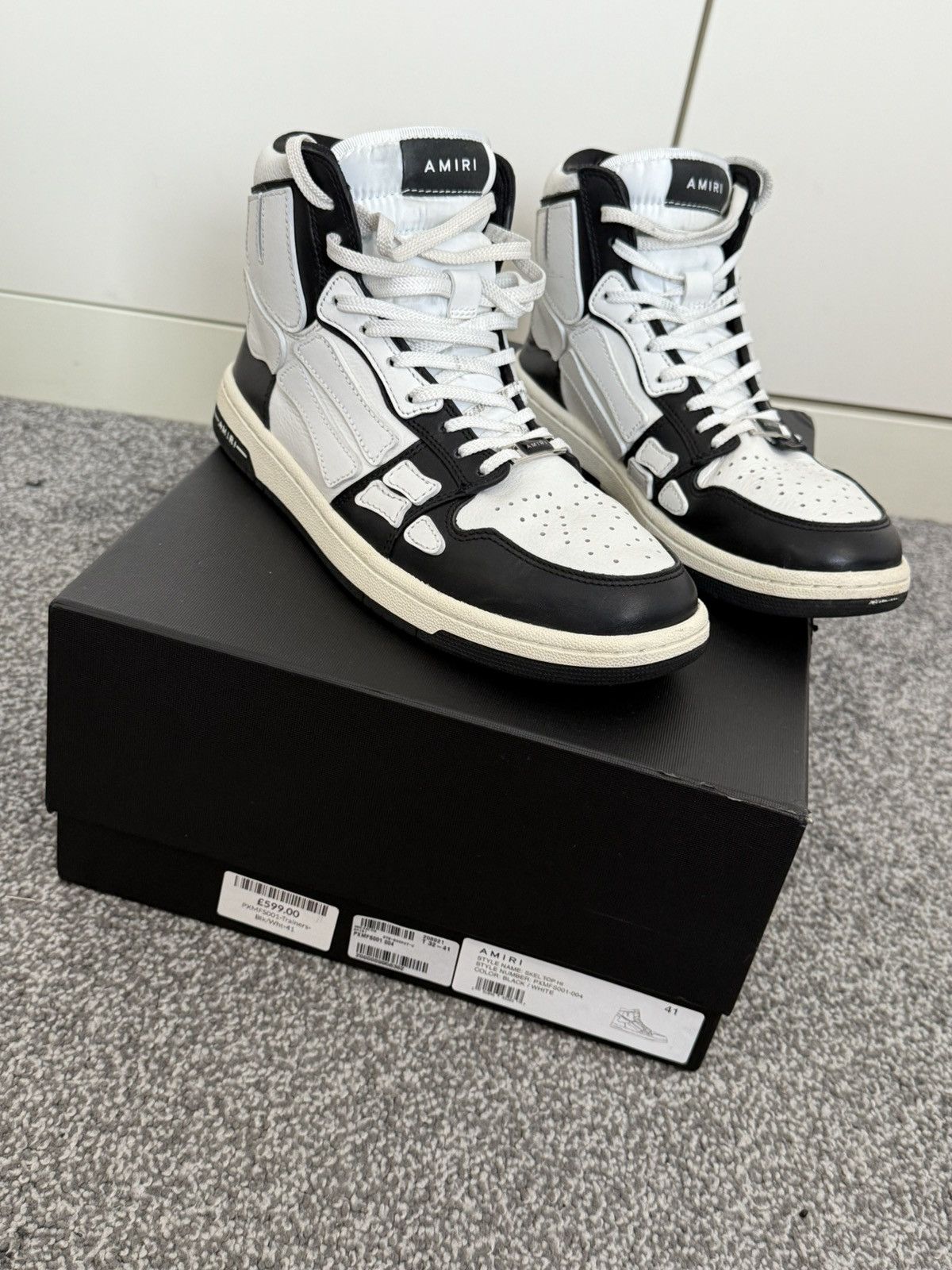 Amiri Amiri Skeleton High Top Sneakers Size US 8 / EU 41 - 2 Thumbnail