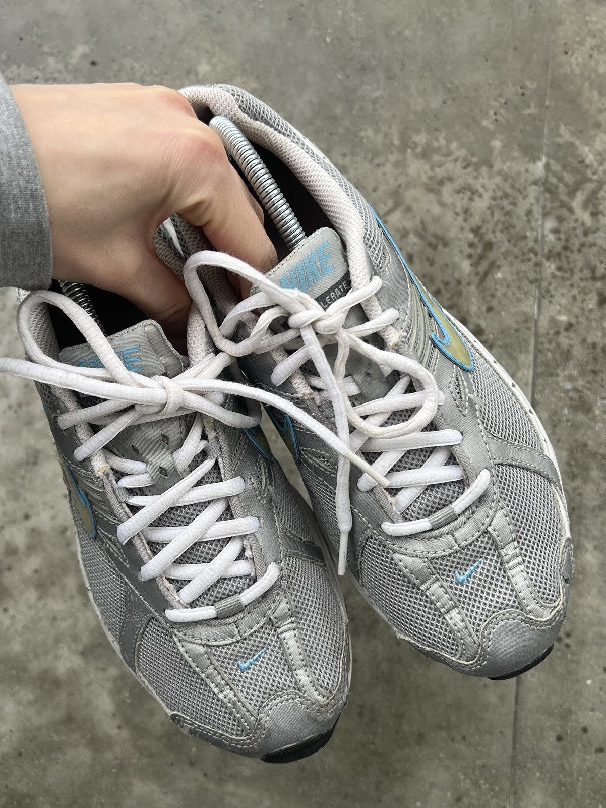 Nike × Vintage Vintage Nike xccelerate silver white sneakers Size US 8.5 / IT 38.5 - 4 Thumbnail