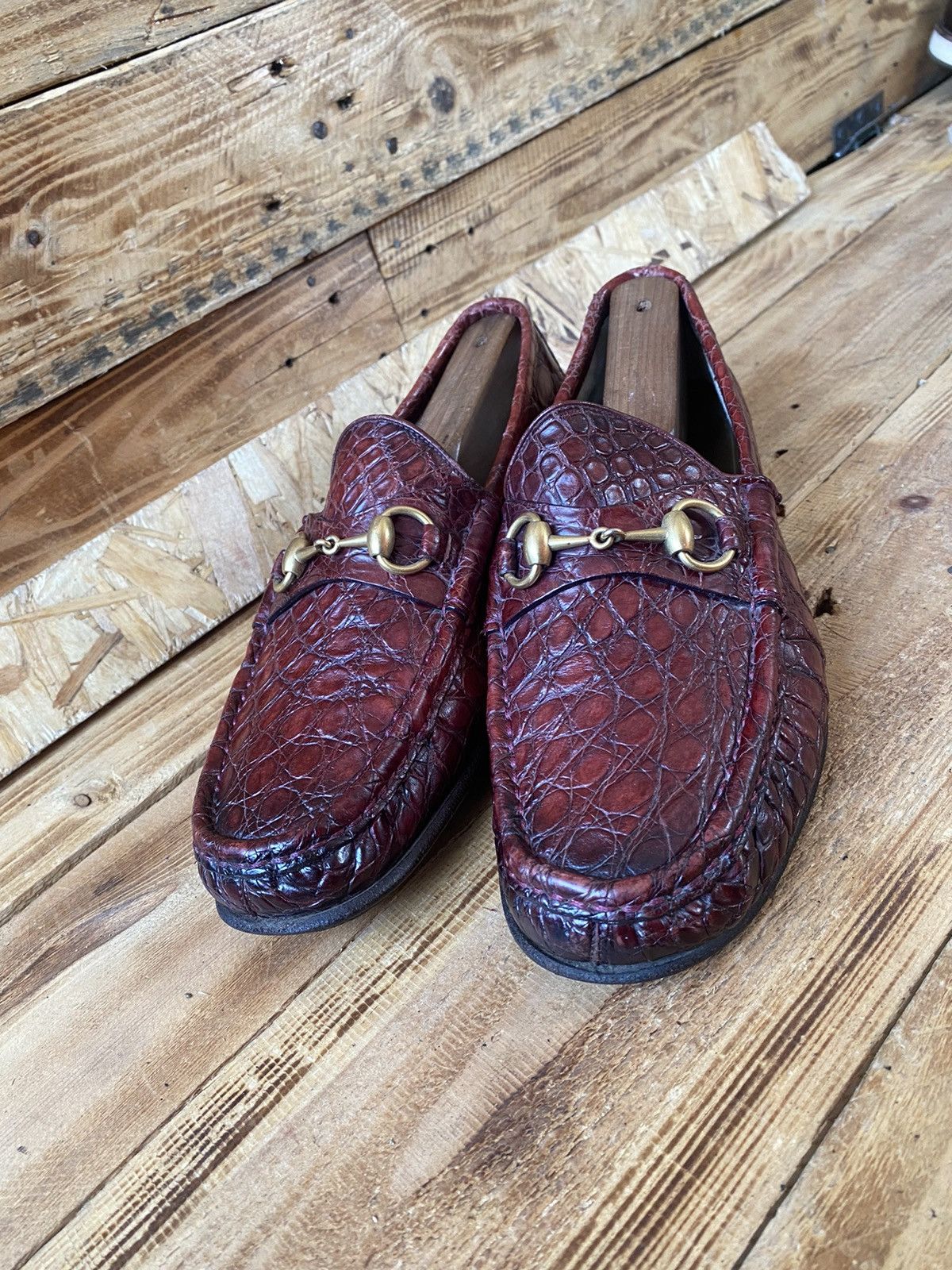 Gucci Gucci horsebit 1953 exotic crocodile leather loafers sz 7 Size US 8 / EU 41 - 5 Thumbnail