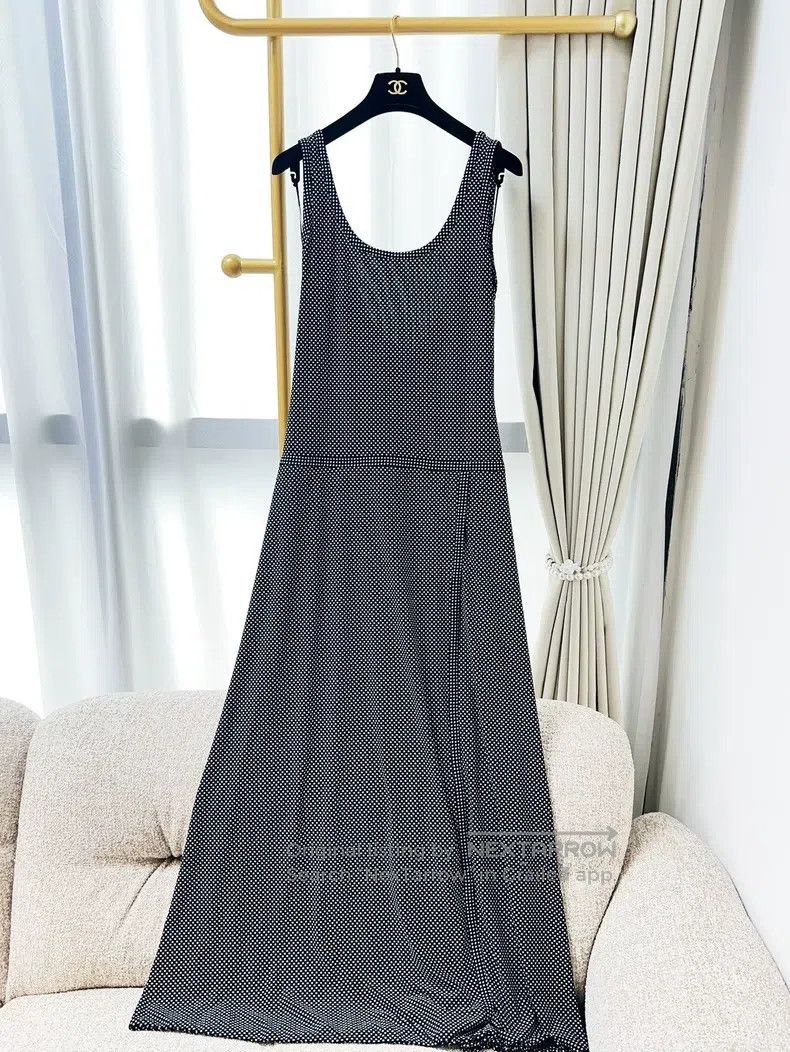 Chanel Chanel 24B black full-print small logo long dress Size XS / US 0-2 / IT 36-38 - 1 Thumbnail