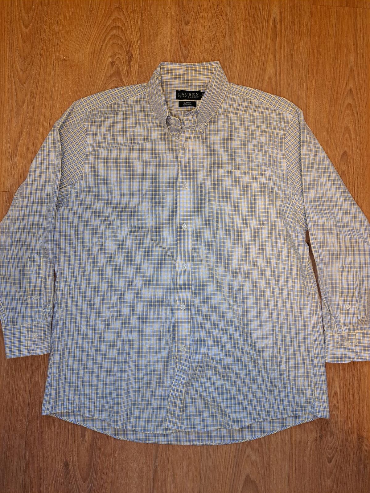 Polo Ralph Lauren Ralph Lauren Button Up Dress Shirt XL 17-32/33 Yellow Plaid Size US XL / EU 56 / 4 - 1 Thumbnail
