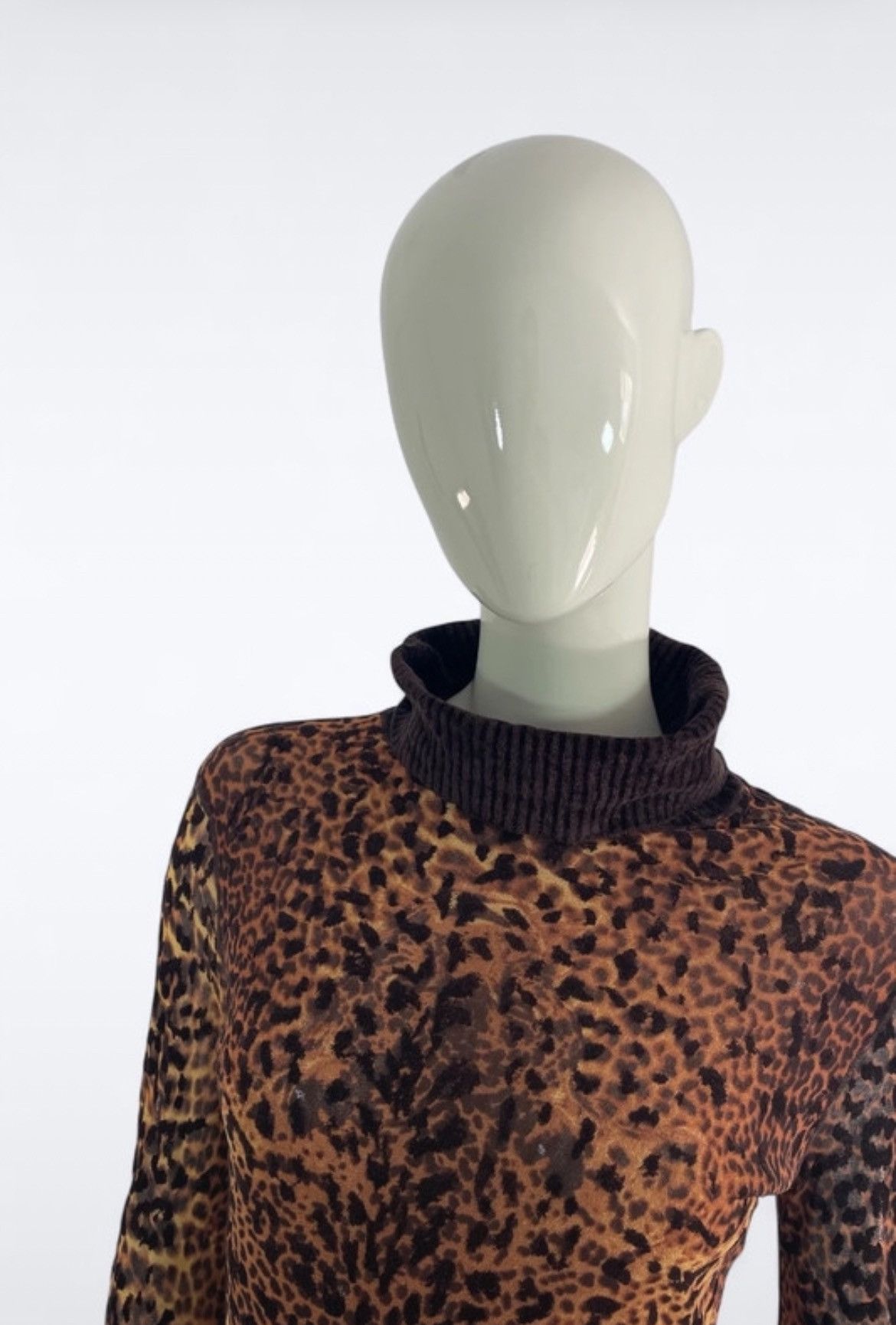 Jean Paul Gaultier Leopard Print Turtleneck Maxi Dress By Jean Paul Gaultier Size M / US 6-8 / IT 42-44 - 2 Thumbnail
